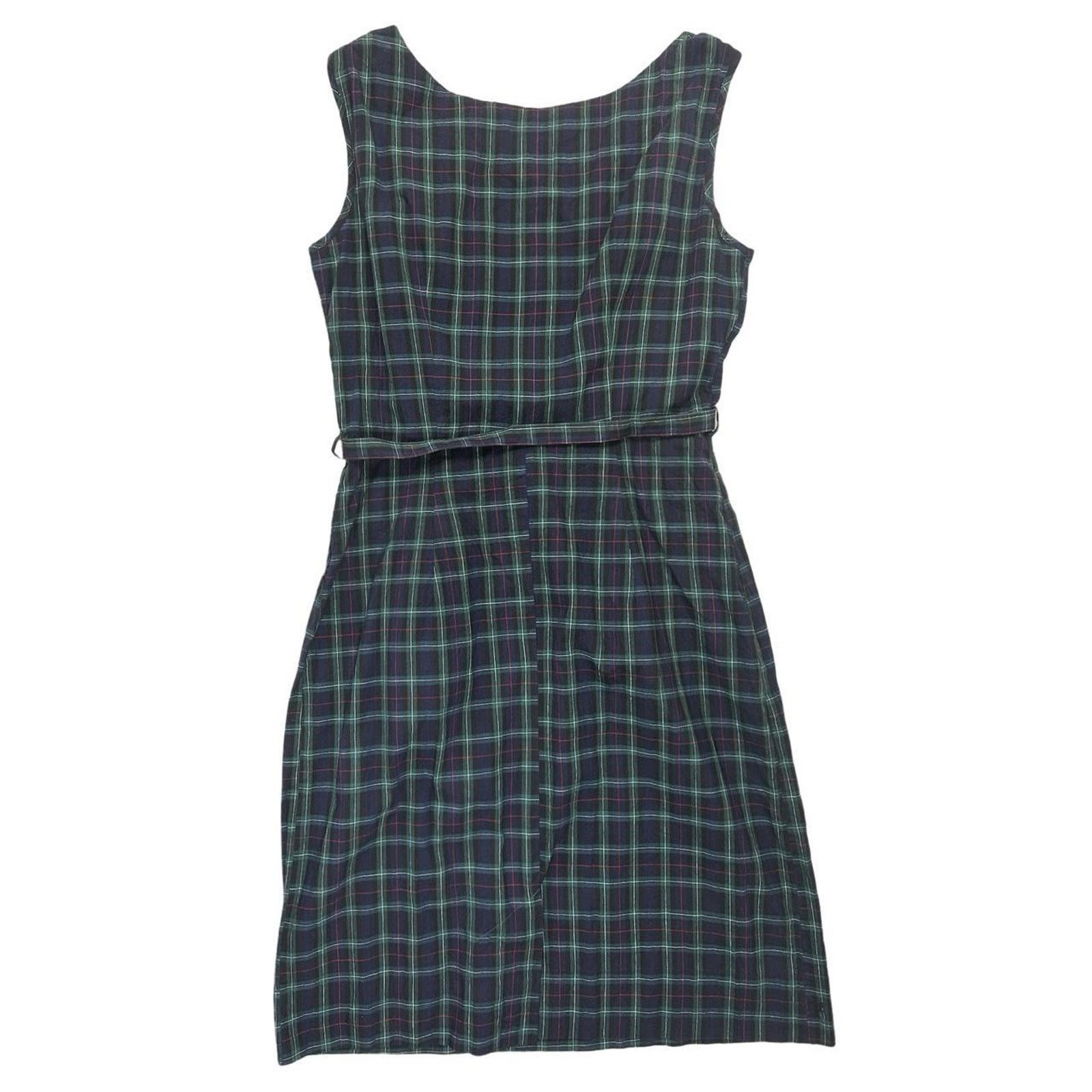 Vintage 50s vintage dress plaid by county fair navy green Size M / US 6-8 / IT 42-44 - 2 Thumbnail
