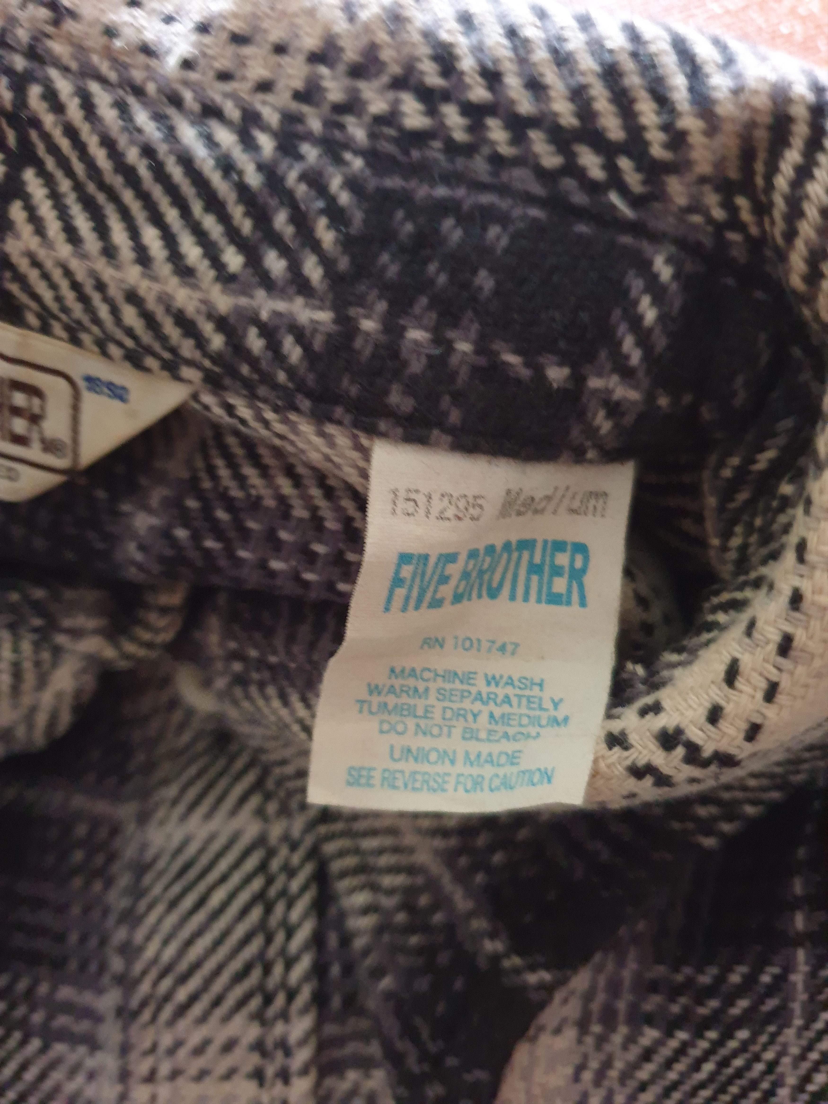 FiveBrother 💥Vintage five brother checkered shirt Size US M / EU 48-50 / 2 - 3 Thumbnail