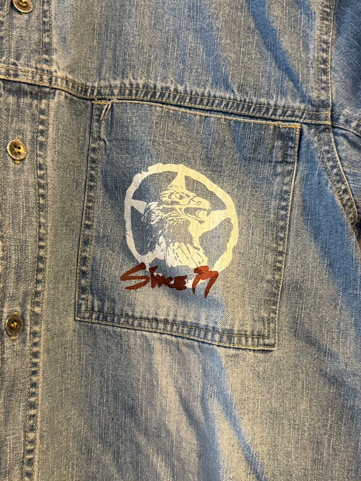 Bugle Boy vintage 90s y2k bugle boy denim shirt with eagle graphic Size US M / EU 48-50 / 2 - 3 Thumbnail