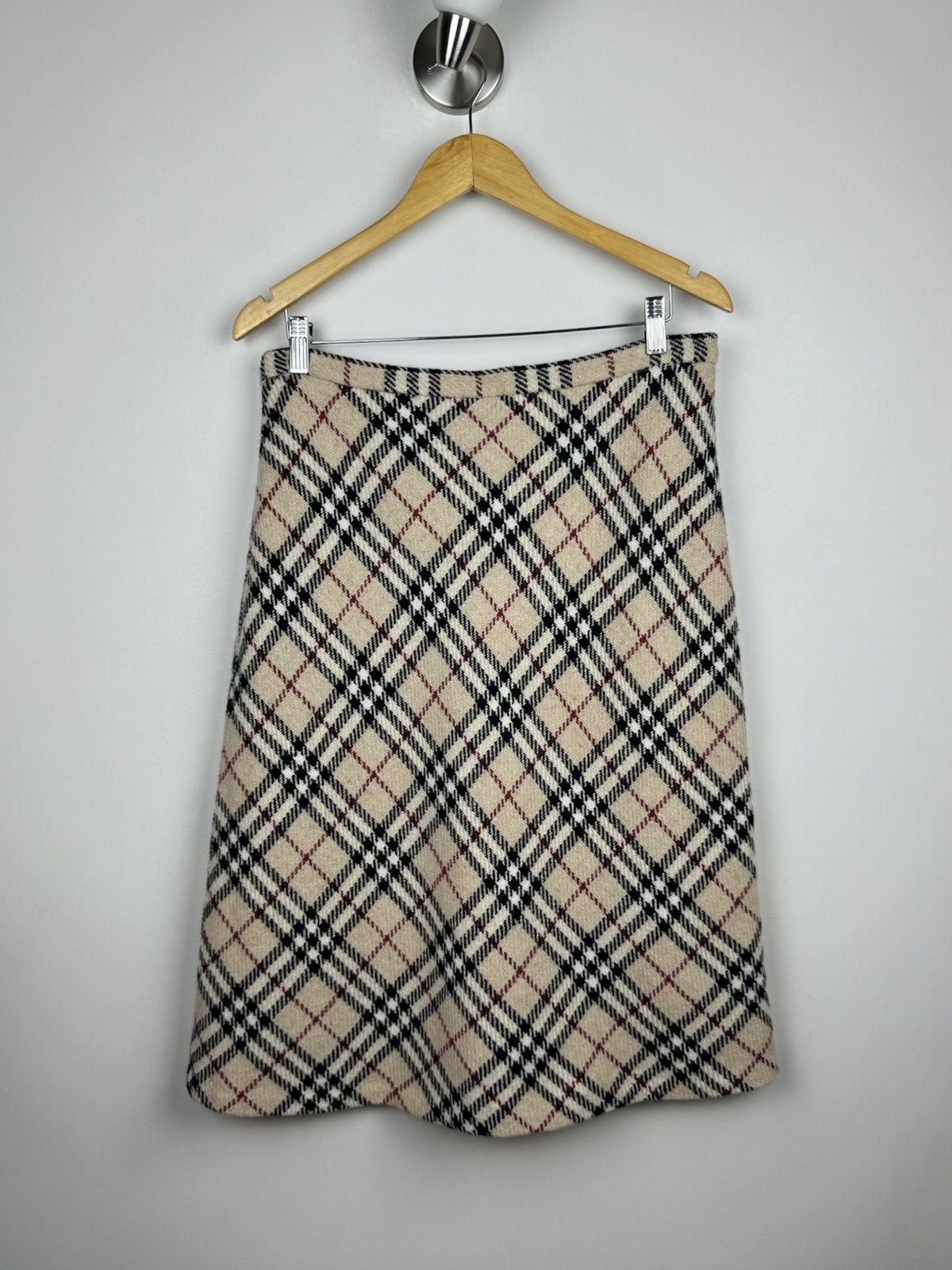 Burberry Vintage wool skirt Burberry Nova Check 90s original Size 32" / US 10 / IT 46 - 1 Thumbnail