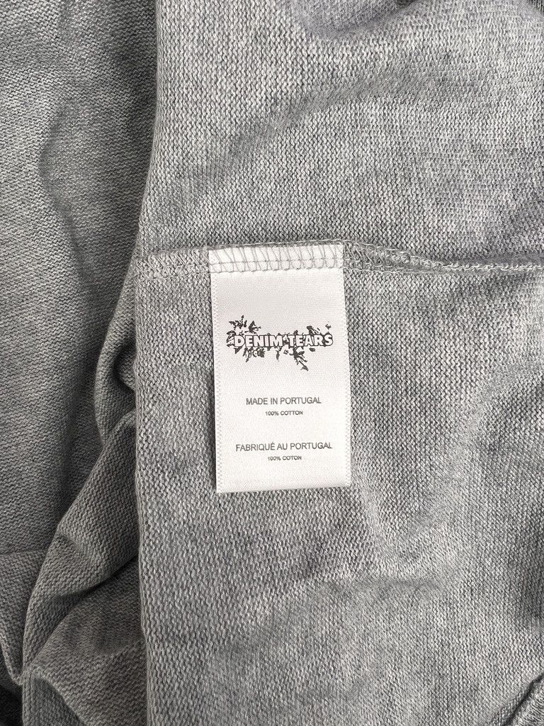 DENIM TEARS Denim Tears Long Sleeve "Cotton Wreath" T-shirt (Grey) Size US XL / EU 56 / 4 - 4 Thumbnail