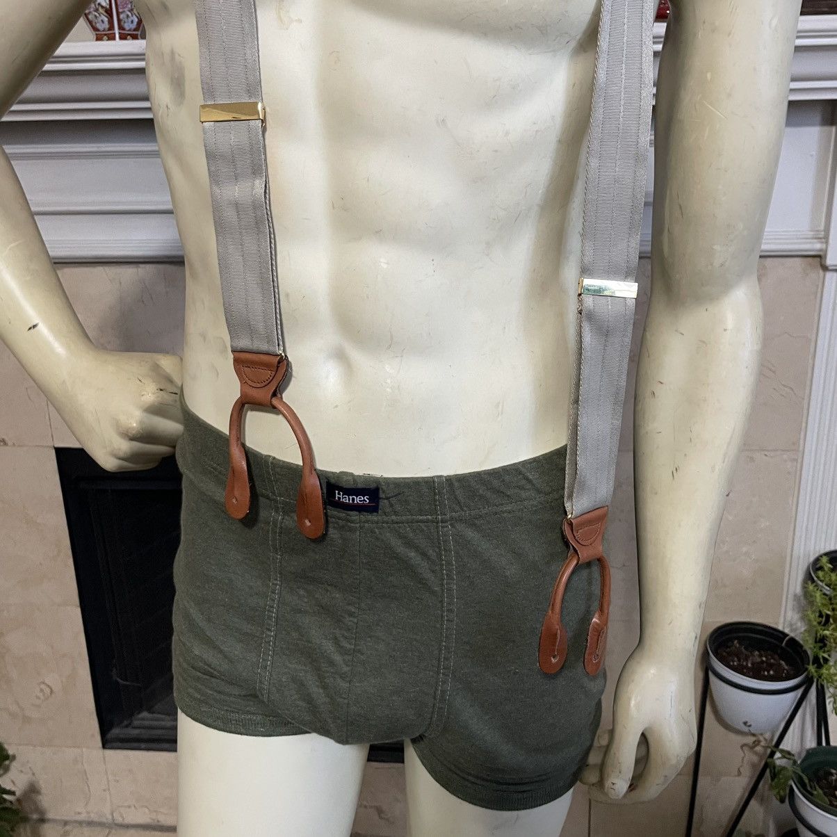 Trafalgar × Vintage Cotton and Silk and leather braces Size ONE SIZE - 2 Thumbnail