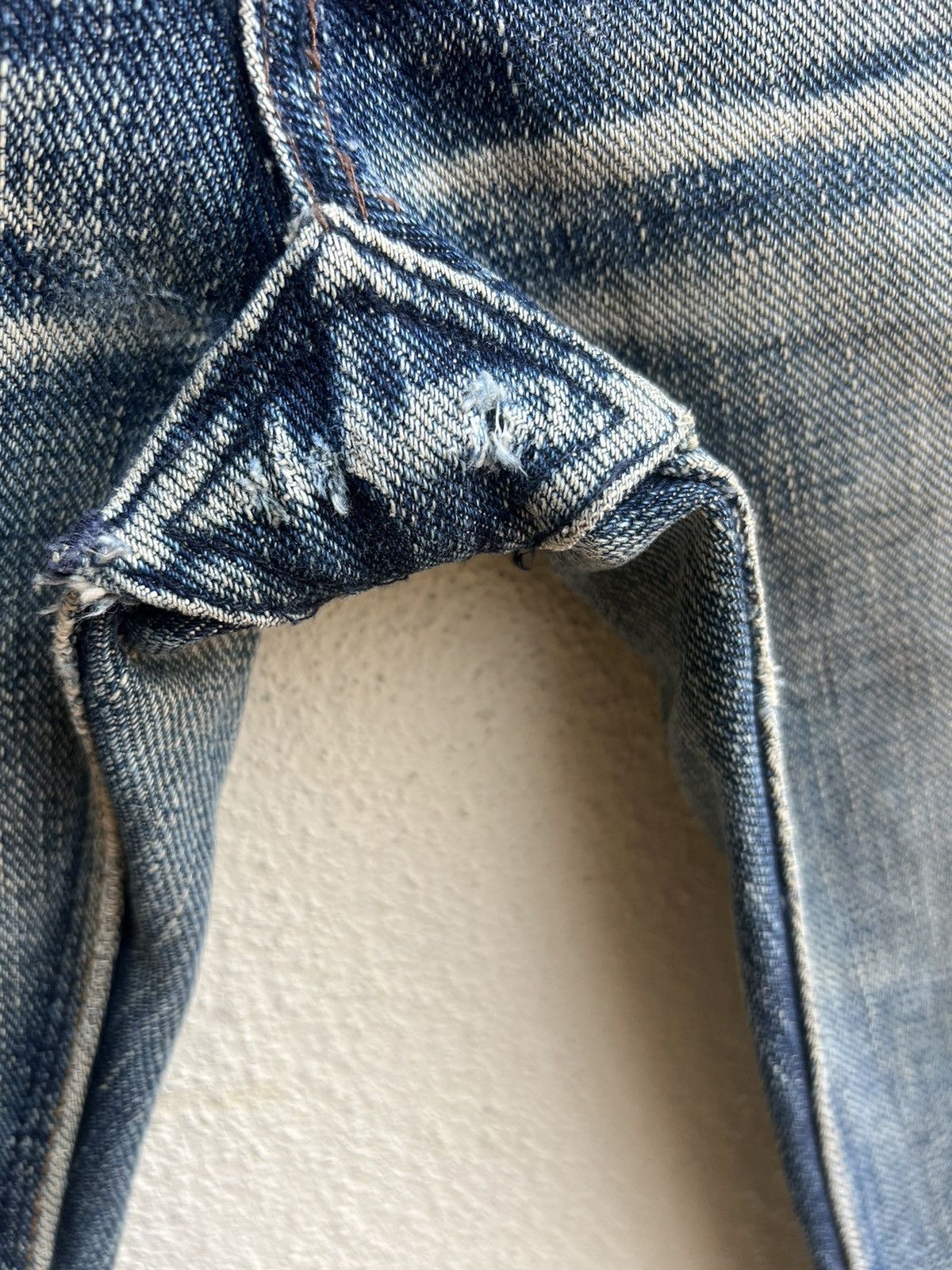 Freewheelers Trashed West Ride Japan Thick Denim Bootcut Jeans Size US 28 / EU 44 - 14 Thumbnail