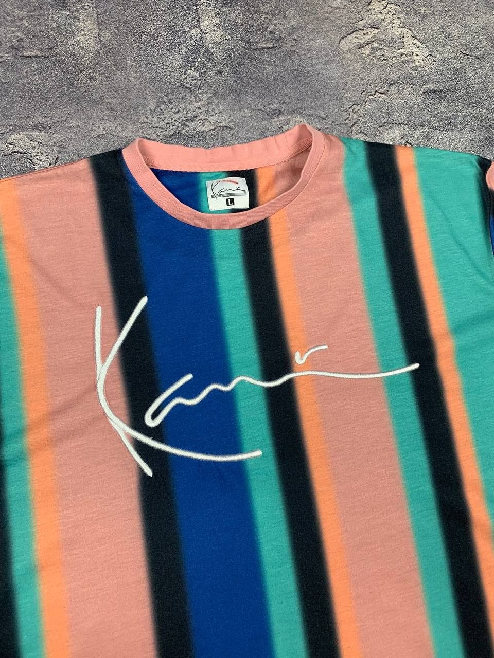 Karl Kani Karl Kani Men's Multicolor Striped Script Logo Streetwear Size US L / EU 52-54 / 3 - 6 Thumbnail