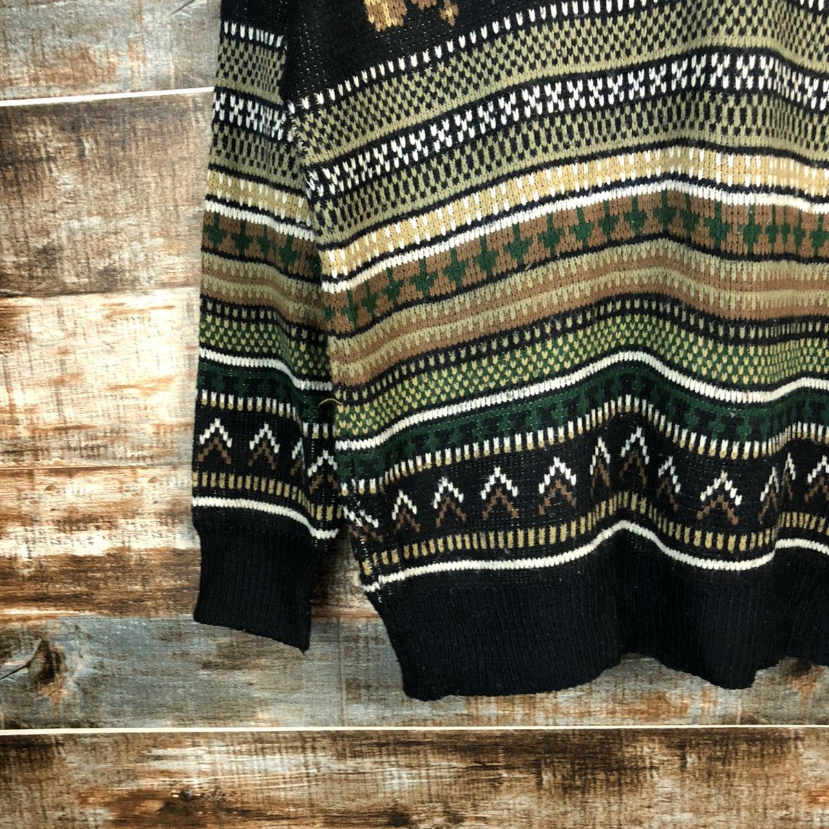 Homespun Knitwear Bamboo Club Green Knitwear vintage #A1689 Size US M / EU 48-50 / 2 - 7 Thumbnail