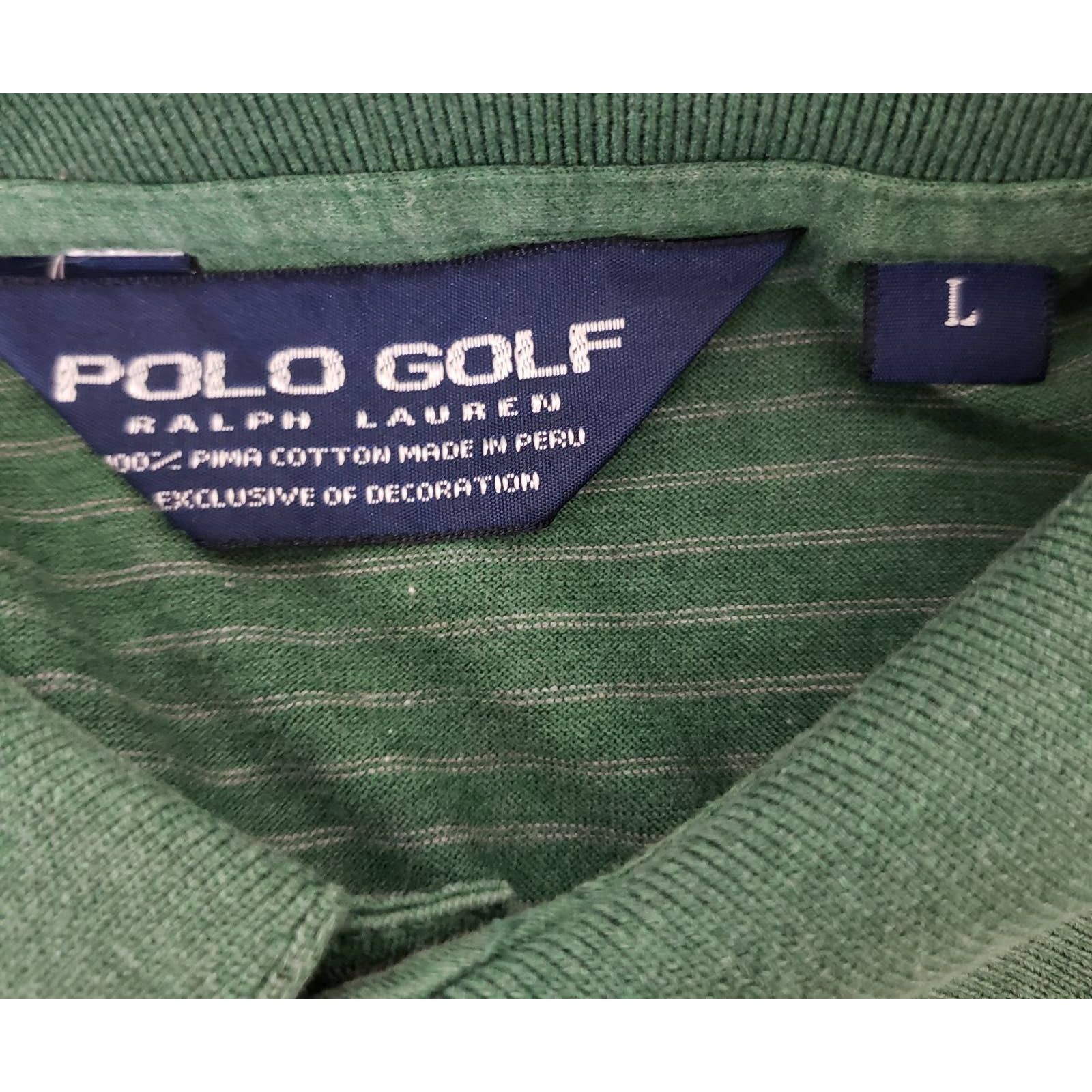Polo Ralph Lauren Polo Golf Ralph Lauren Pima Cotton Polo Shirt Men L Striped Size US L / EU 52-54 / 3 - 12 Thumbnail