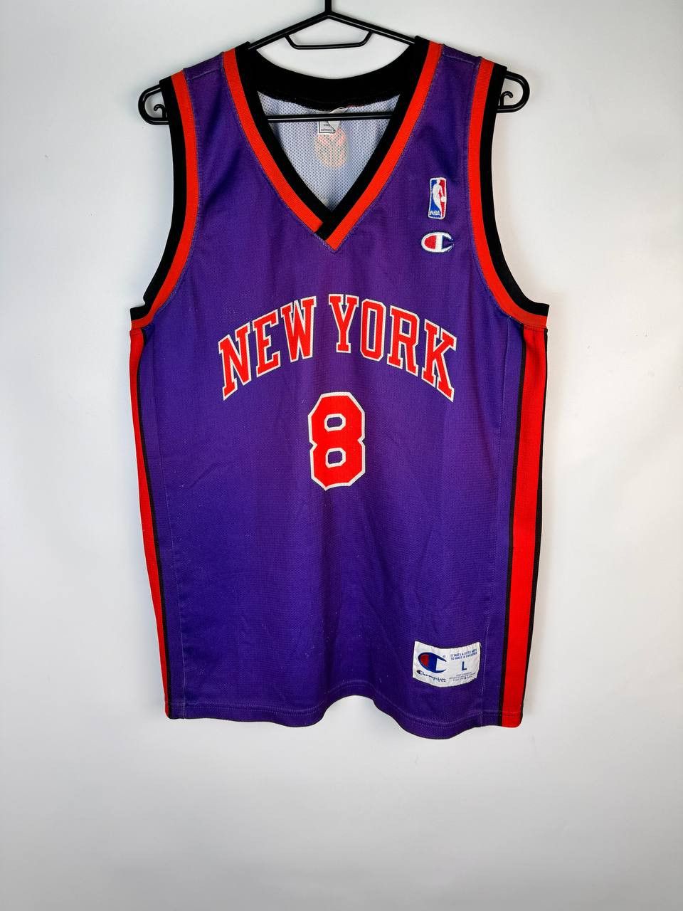 Champion × NBA × Vintage NBA New York Knicks basketball Champion jersey #8 Sprewell Size US L / EU 52-54 / 3 - 1 Thumbnail
