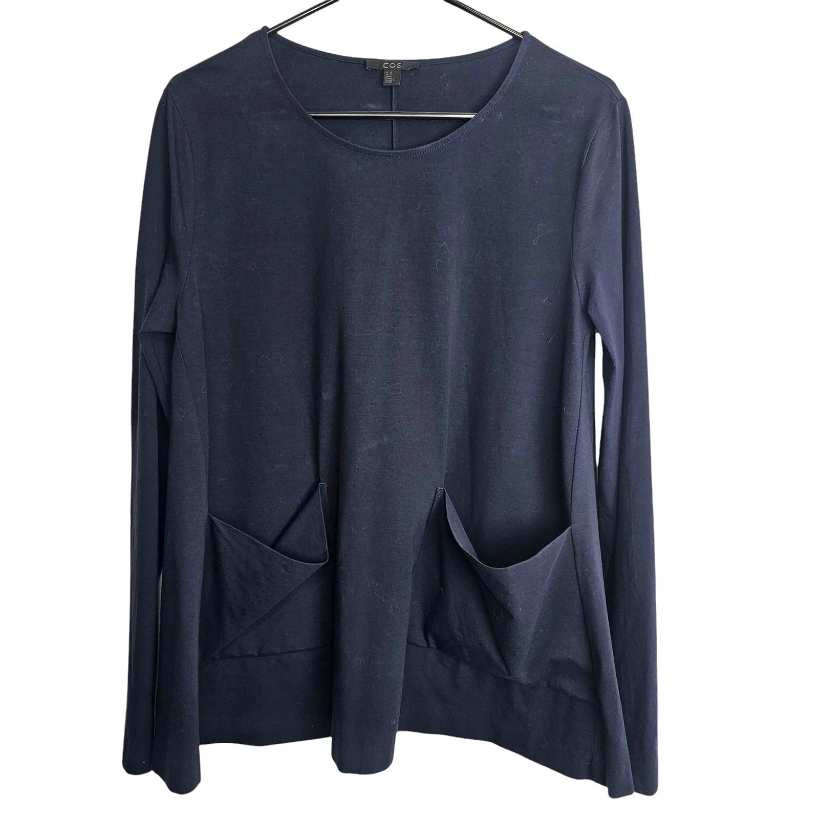 Cos COS Womens Pullover Blouse Patch Pockets Sz M Lagenlook Corp Size M / US 6-8 / IT 42-44 - 1 Thumbnail
