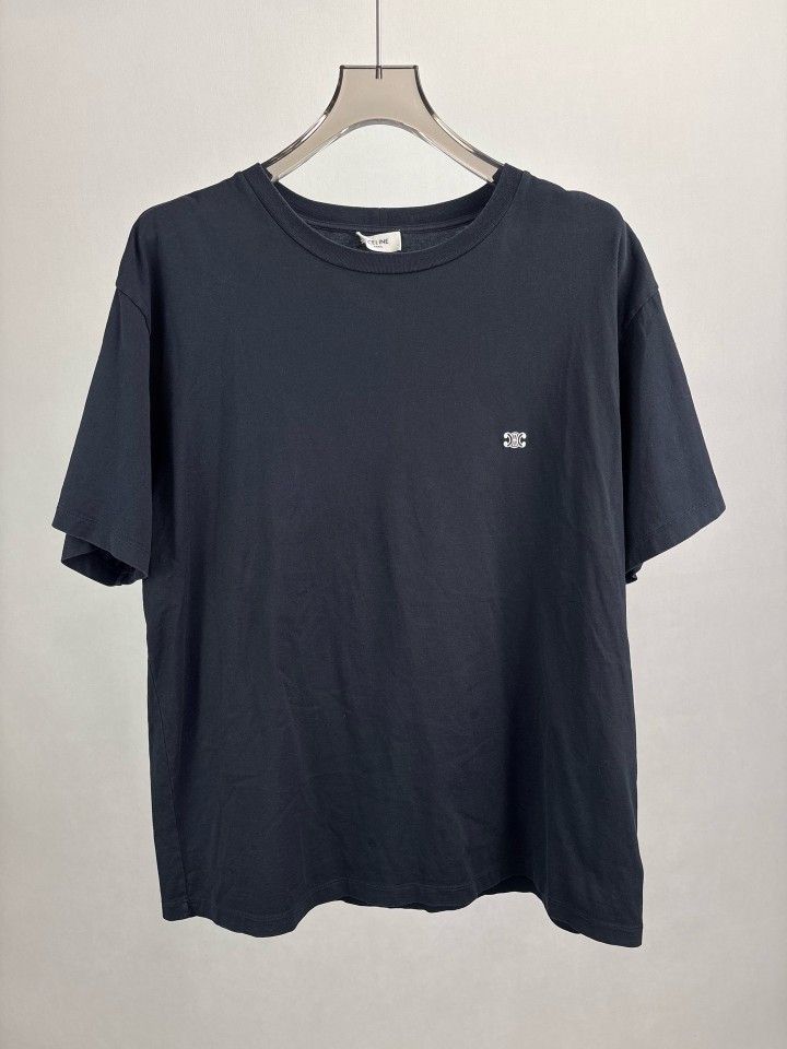 Celine Celine Triomphe Logo T-Shirt Size L Size US L / EU 52-54 / 3 - 1 Thumbnail