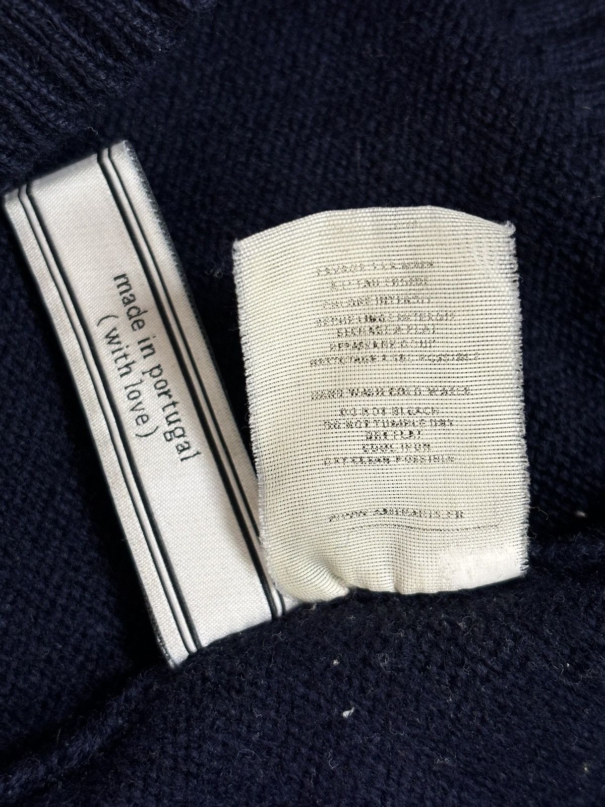AMI Paris Navy Wool Turtleneck Sweater