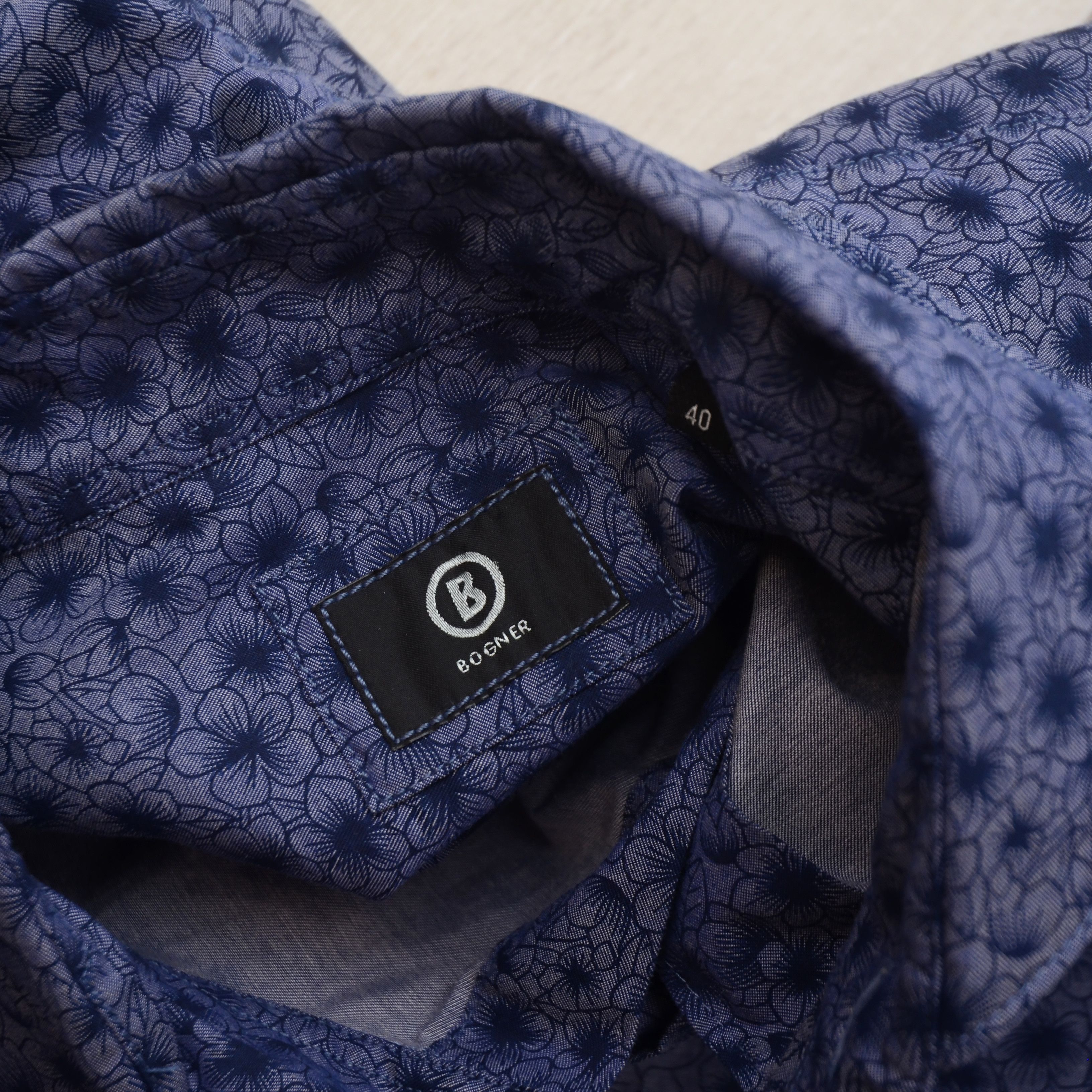 Bogner Bogner Men's Shirt M Long Sleeve Floral Print Blue Casual Size US M / EU 48-50 / 2 - 10 Thumbnail