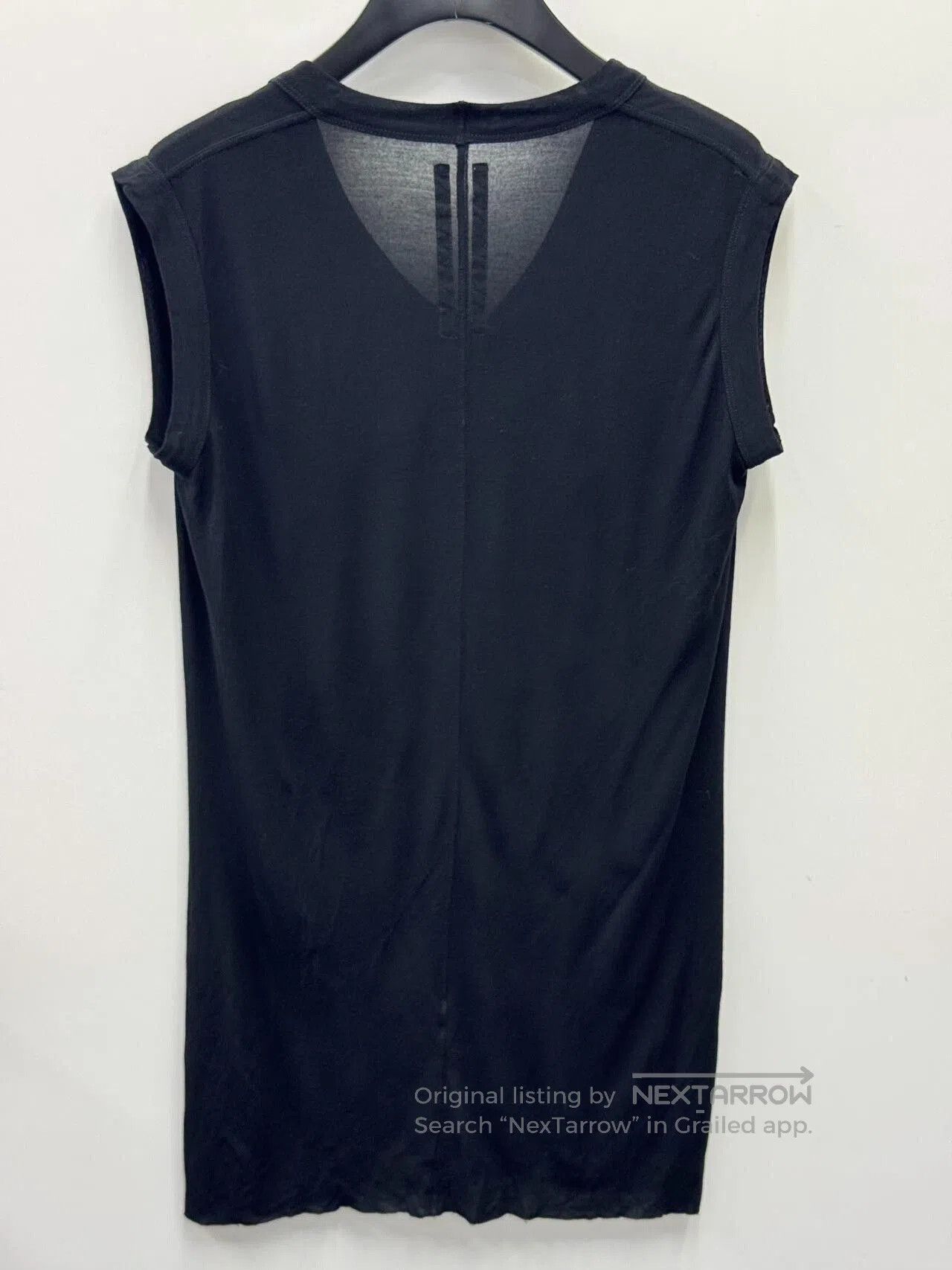 Rick Owens Rick Owens Black V-Neck Sleeveless Top. Size US XS / EU 42 / 0 - 2 Thumbnail