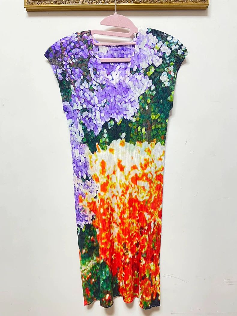 Issey Miyake Issey Miyake Hydrangea dress Size L / US 10 / IT 46 - 1 Thumbnail