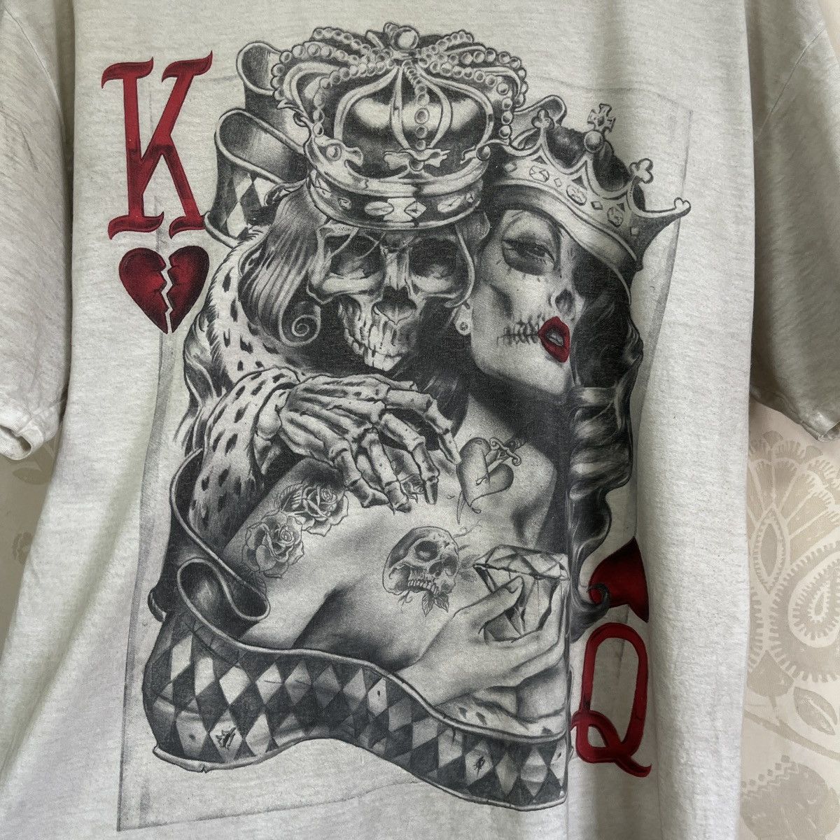 Fruit Of The Loom Vintage Y2K King Queen Skulls Fruit Of The Looms Size US L / EU 52-54 / 3 - 7 Thumbnail