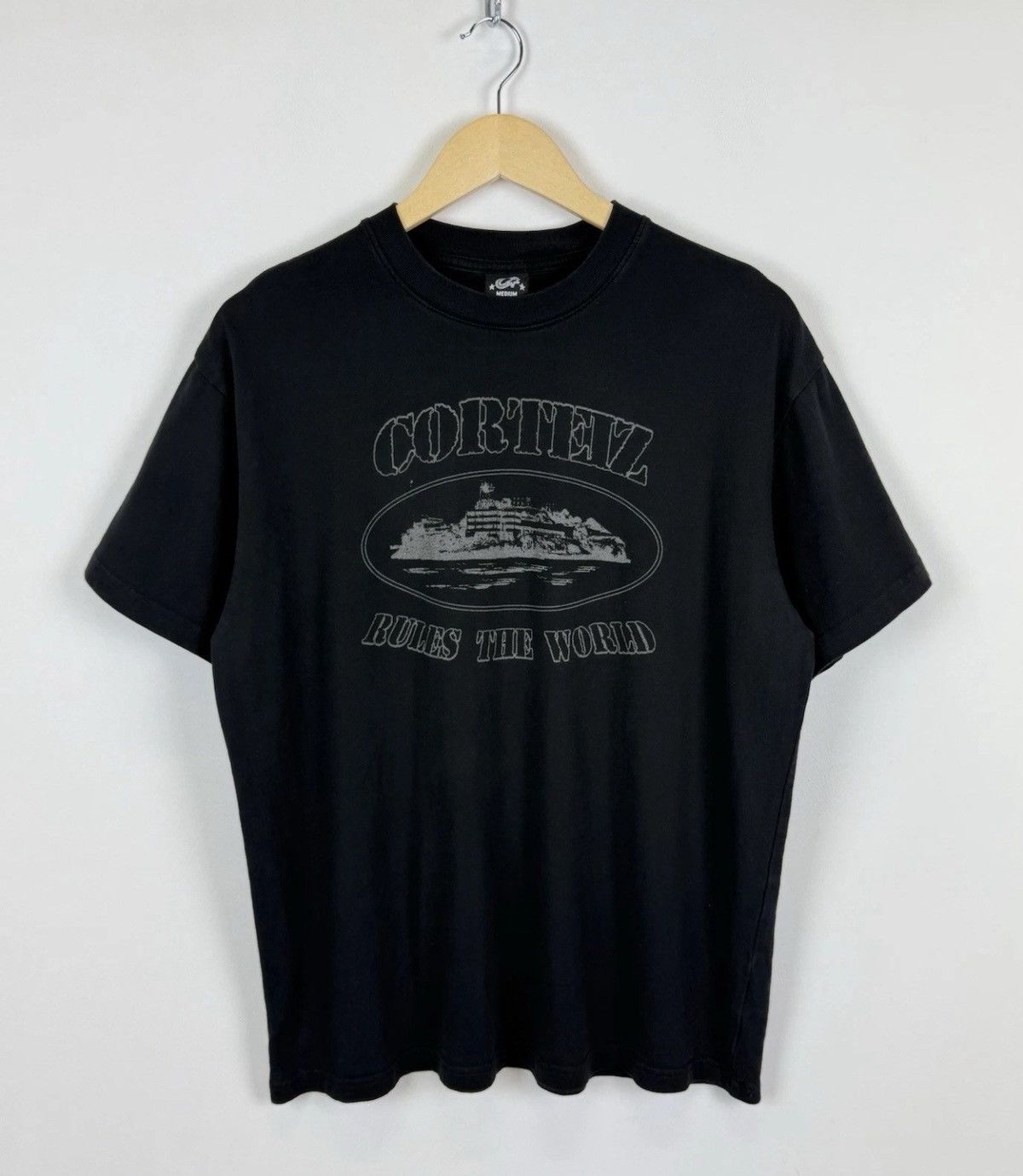 Corteiz Corteiz Allstarz T-Shirt Black SS Crew Neck Big Logo | Grailed