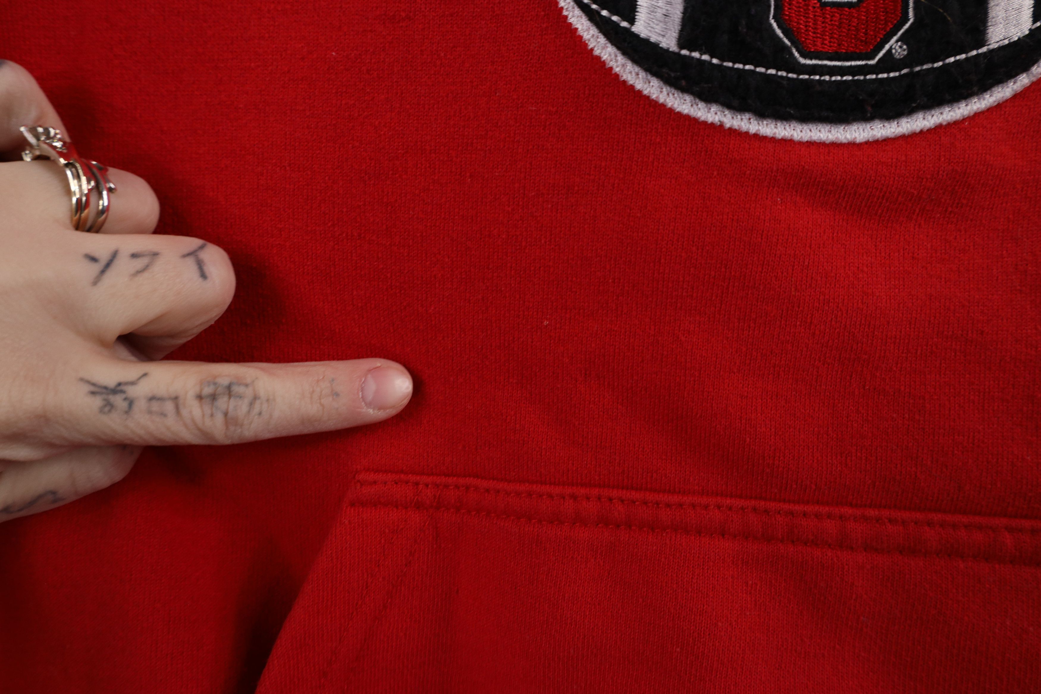 Vintage Vintage 90s Spell Ohio State University Football Hoodie Red Size ONE SIZE - 7 Thumbnail