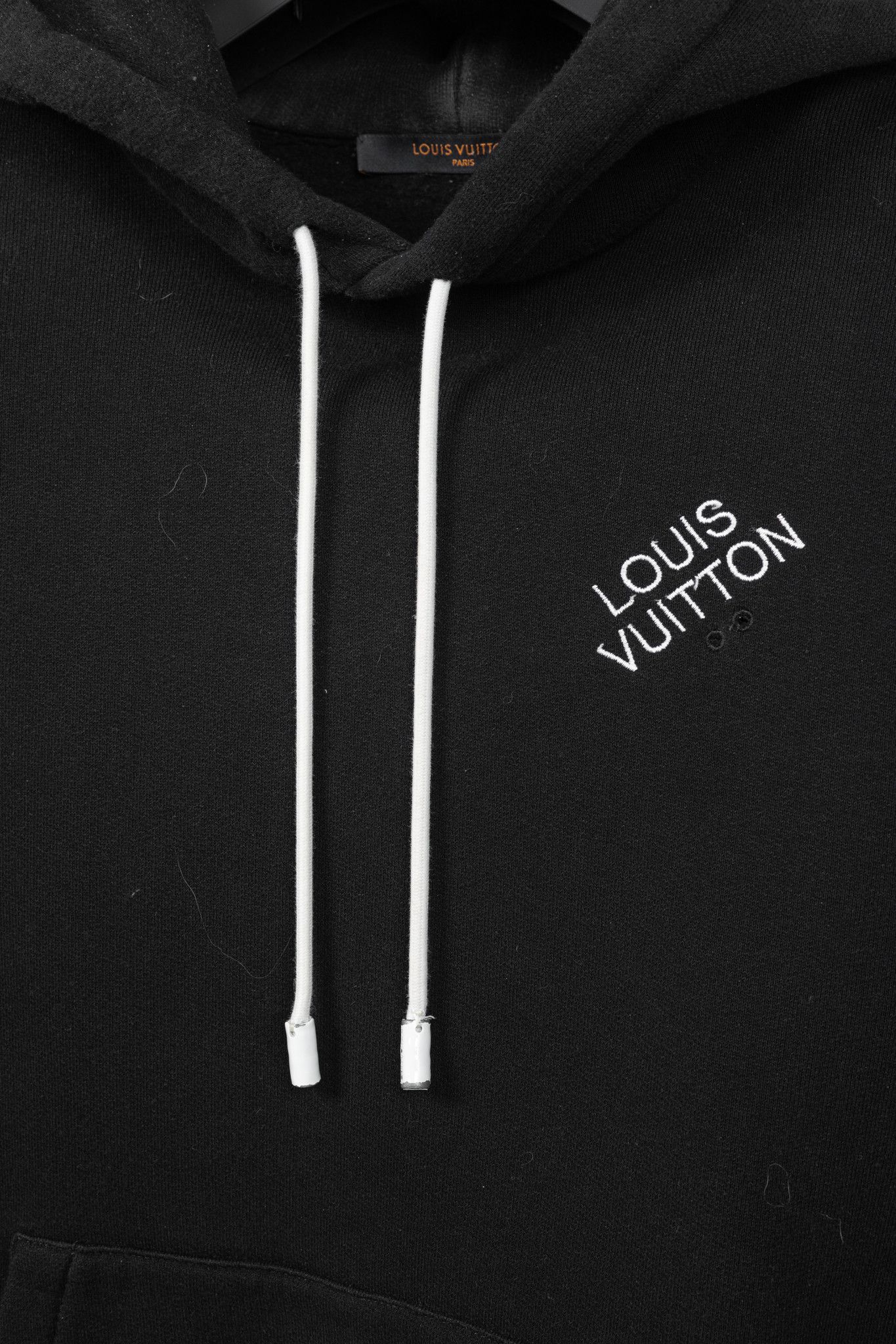 Louis Vuitton Louis Vuitton Black Embroidered Signature Cotton Hoodie Size US M / EU 48-50 / 2 - 4 Thumbnail