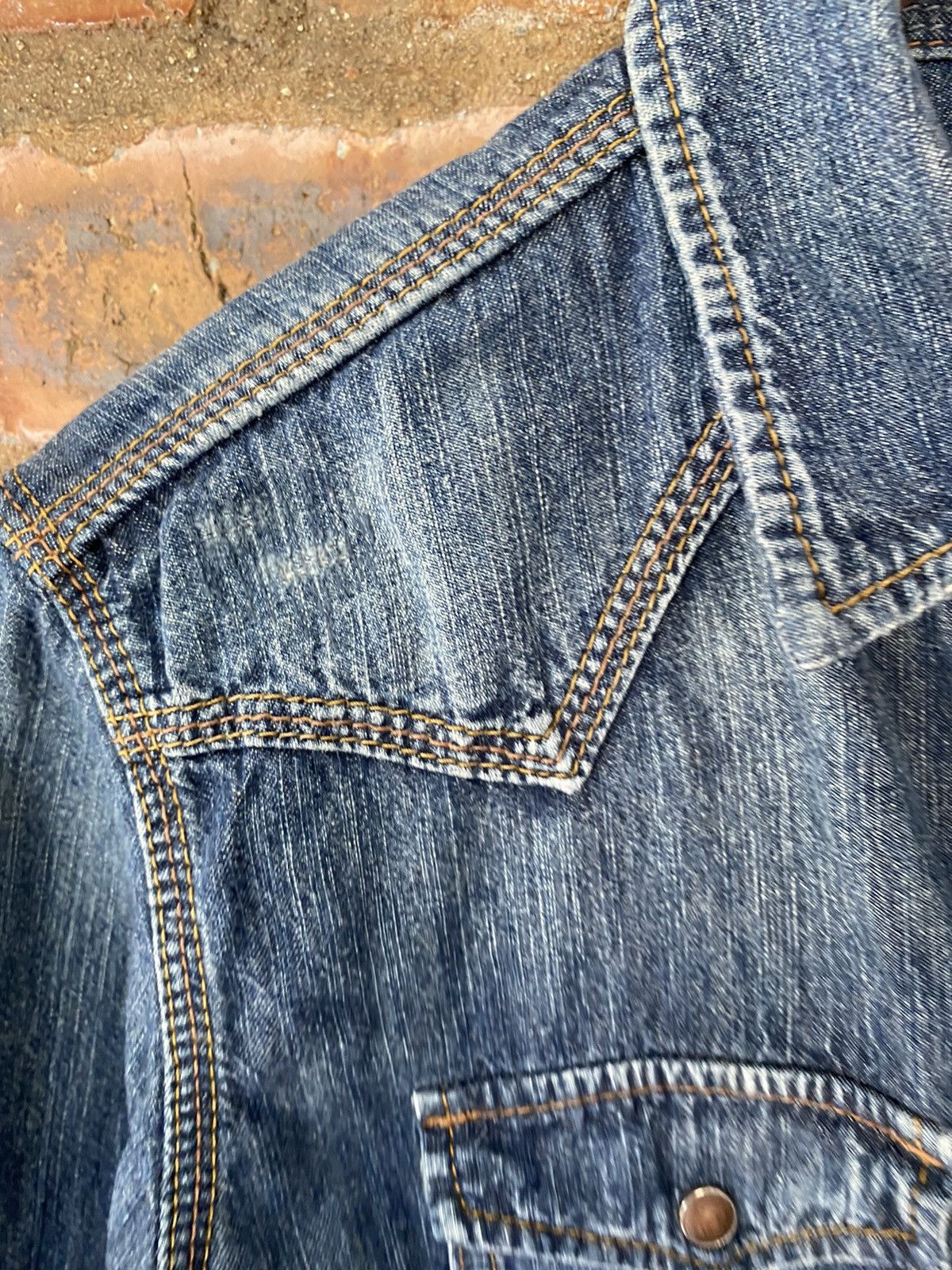 GOA Vtg G.O.A distressed wash western shirt Size US S / EU 44-46 / 1 - 7 Thumbnail