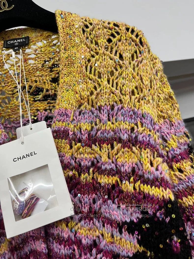 Chanel Chanel 24C Sequin Knit Cardigan. Size US M / EU 48-50 / 2 - 2 Thumbnail