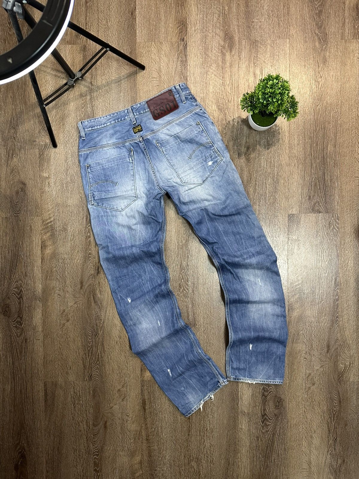 G-Star G-Star Raw Jeans With Scuffs Avant-Garde Style Size US 33 - 2 Thumbnail