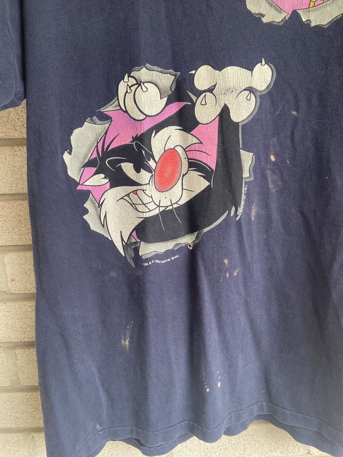 Vintage × Warner Bros Vintage 1993 Looney Tunes Tweety and Sylvester Tshirt Size US XL / EU 56 / 4 - 2 Thumbnail