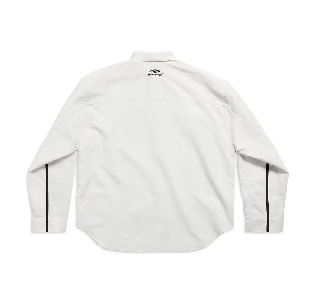 Balenciaga o1w1db11224 3B Sports Icon Tracksuit Shirt Oversized White Size US L / EU 52-54 / 3 - 2 Thumbnail