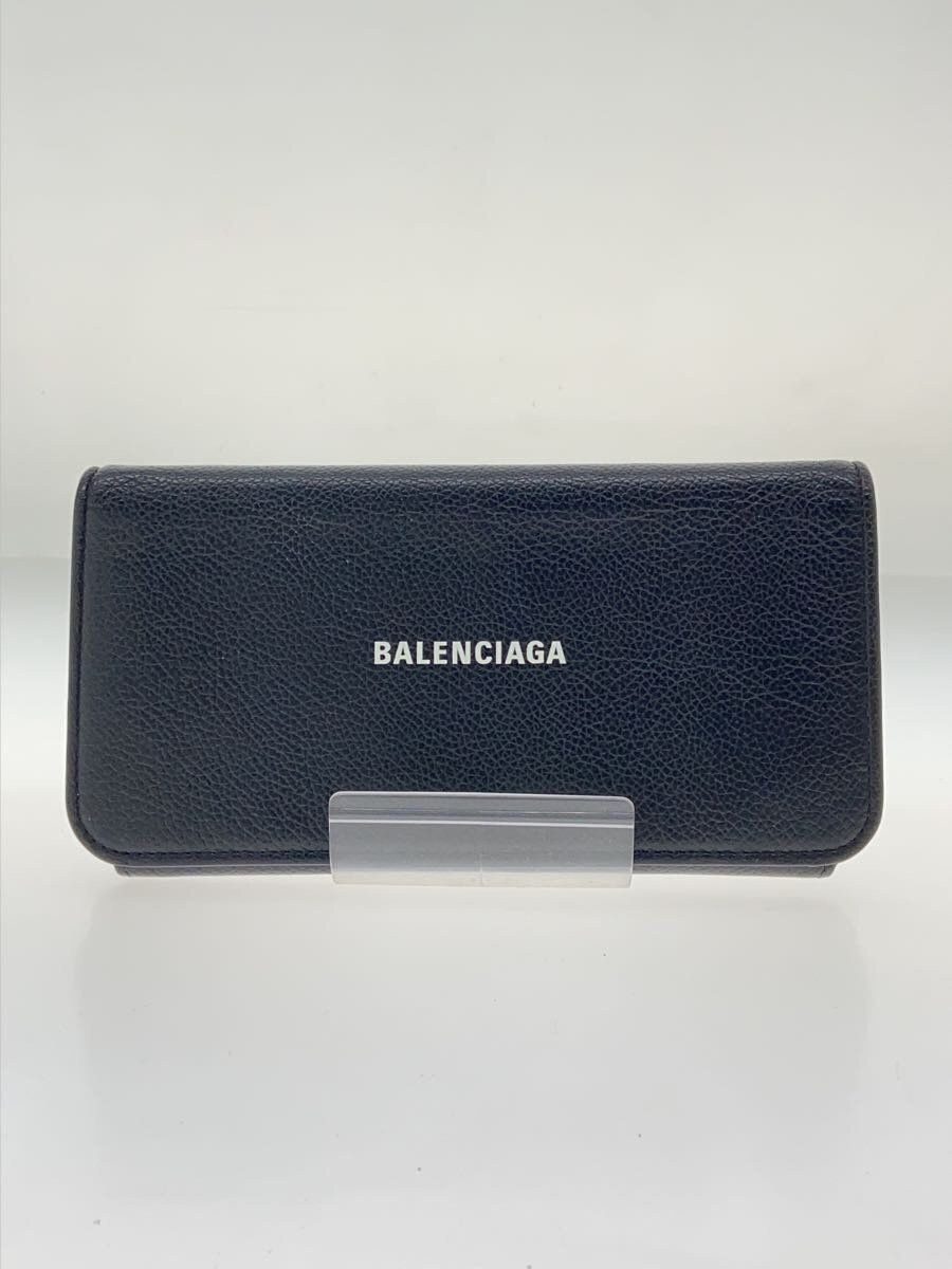 Balenciaga Balenciaga Leather Long Wallet Black Size ONE SIZE - 1 Thumbnail