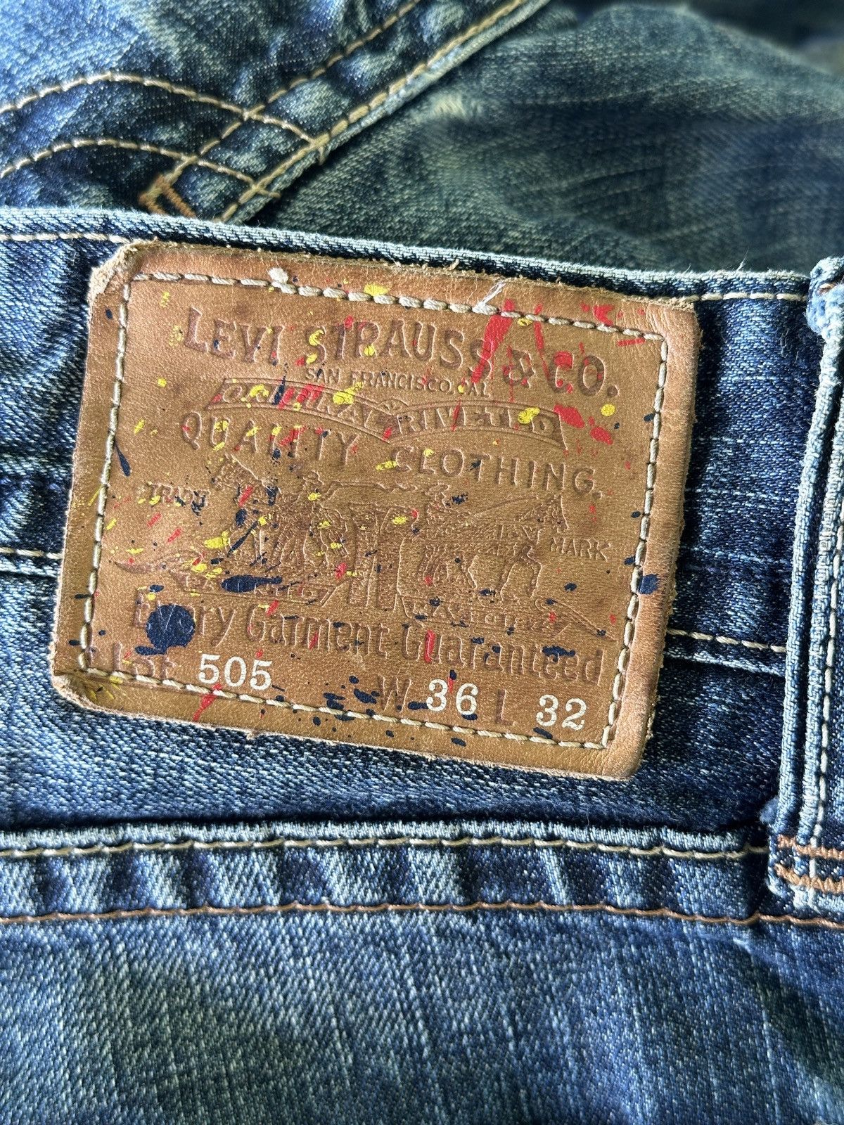 Levi's Vintage Clothing Levis 505 Slim Straight 💥🎌 Size US 36 / EU 52 - 3 Thumbnail