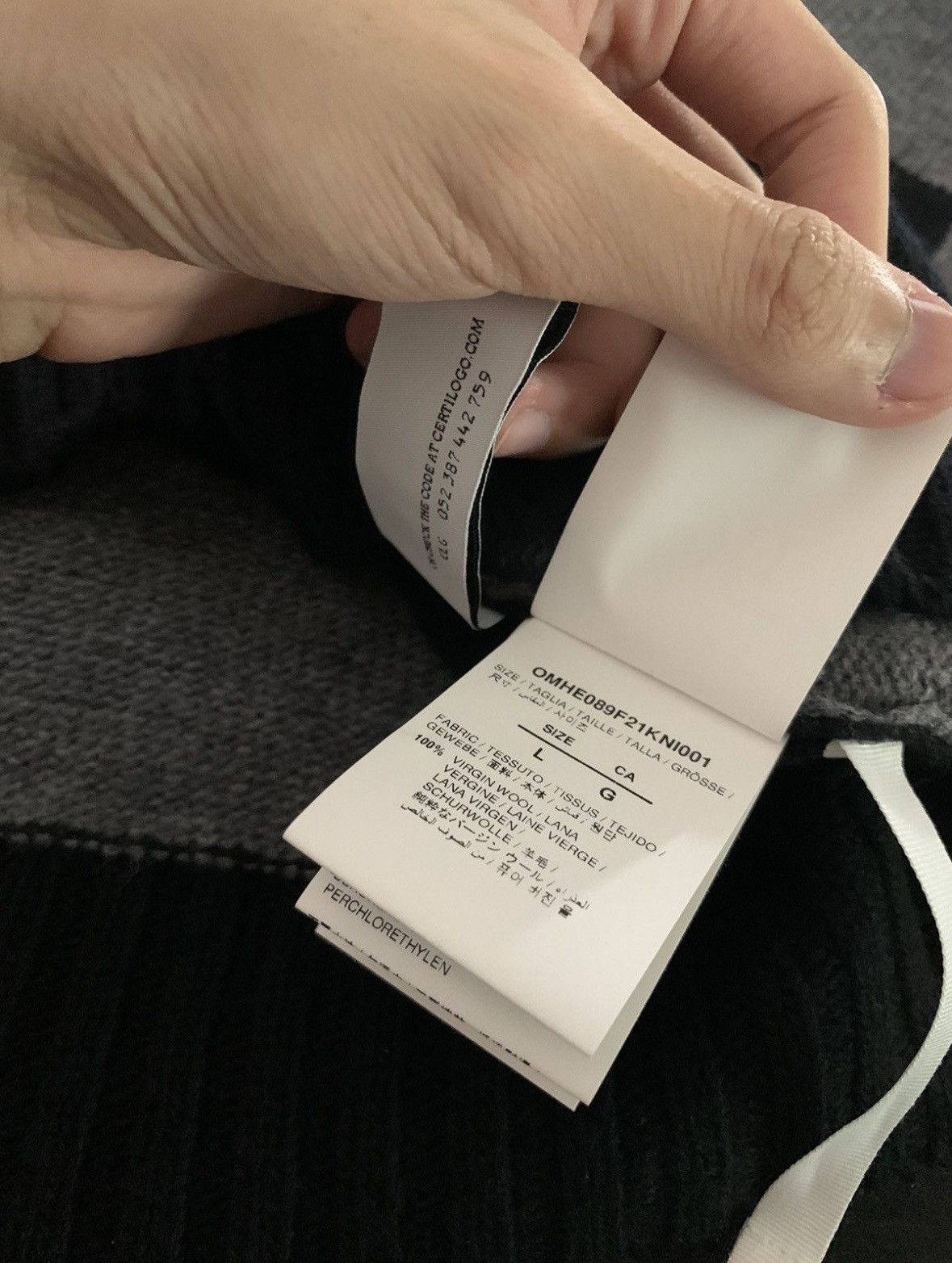Off-White Off White Check Knit Crewneck Sweater Size US L / EU 52-54 / 3 - 7 Thumbnail