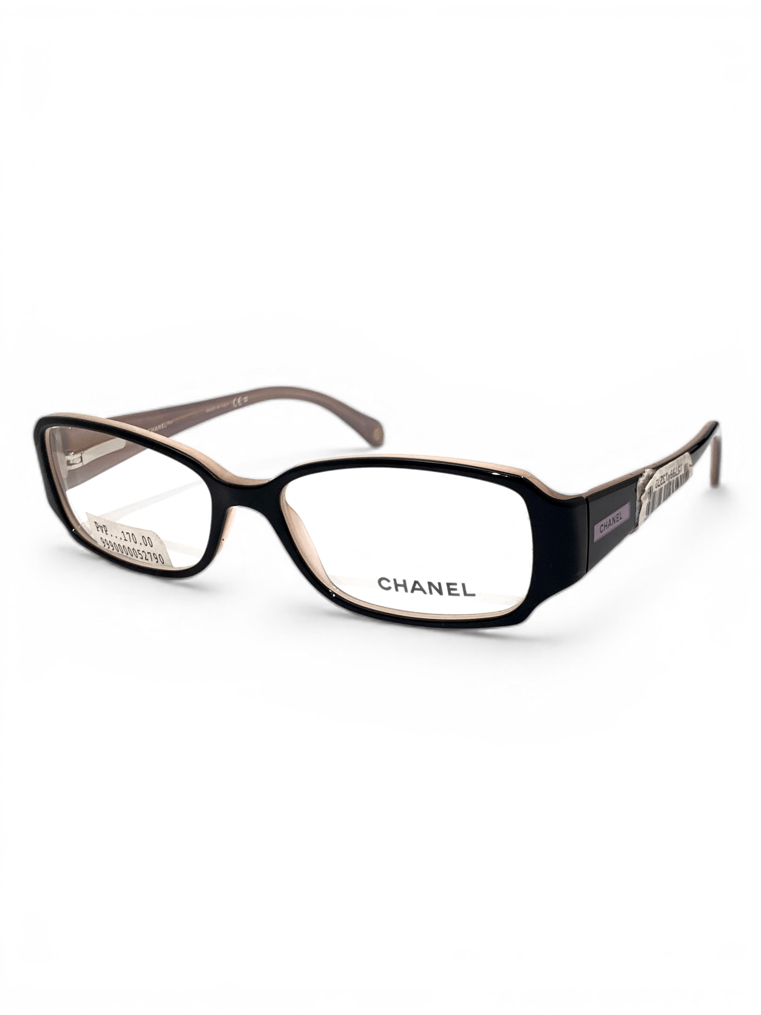 Chanel Chanel CC Logo Retro Oval Rimless Black 3097 Eyeglasses Y2K Size ONE SIZE - 3 Thumbnail
