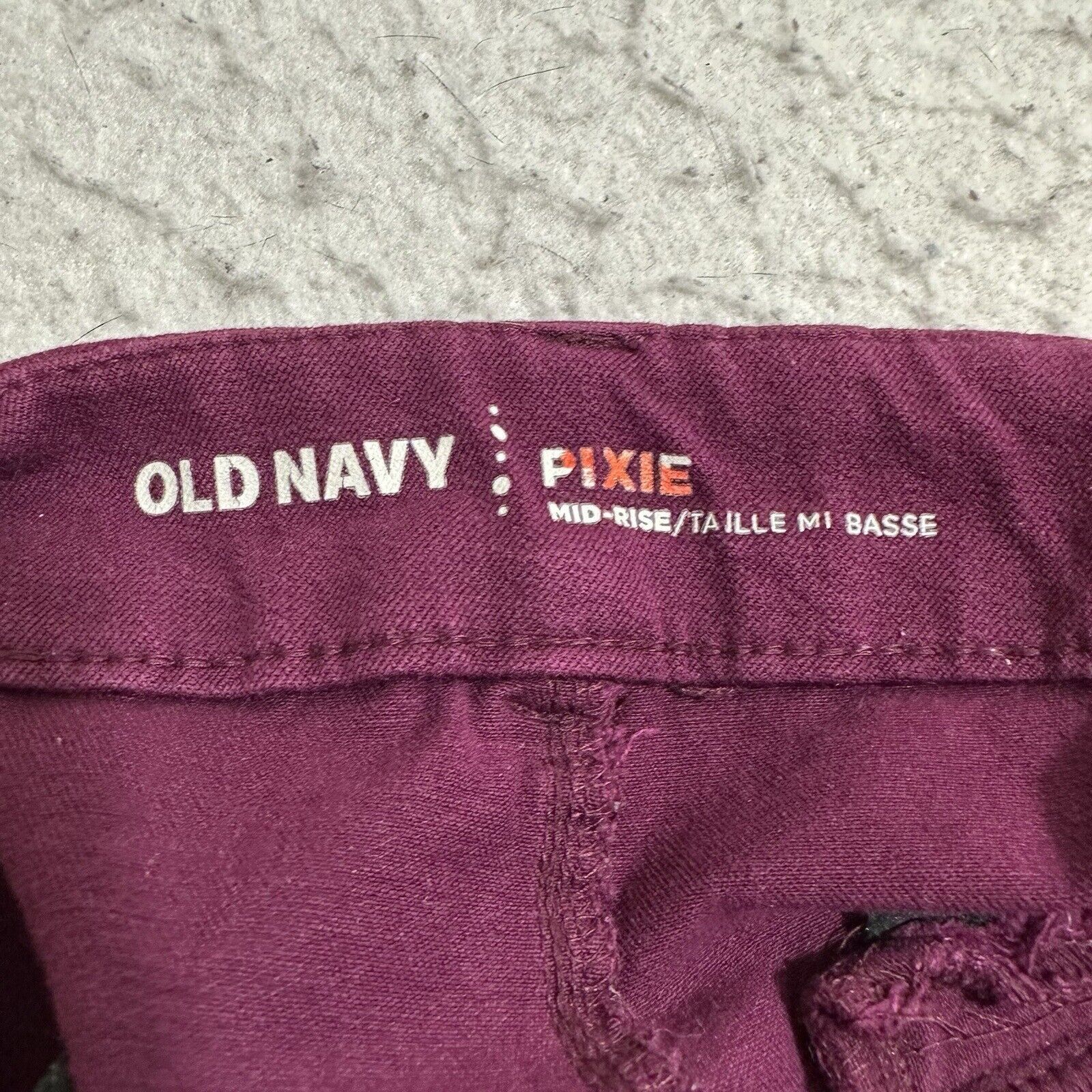 Old Navy Old Navy Pixie Pants 4 Flat Front Purple Mid-Rise Skinny Leg Size 30" / US 8 / IT 44 - 7 Thumbnail
