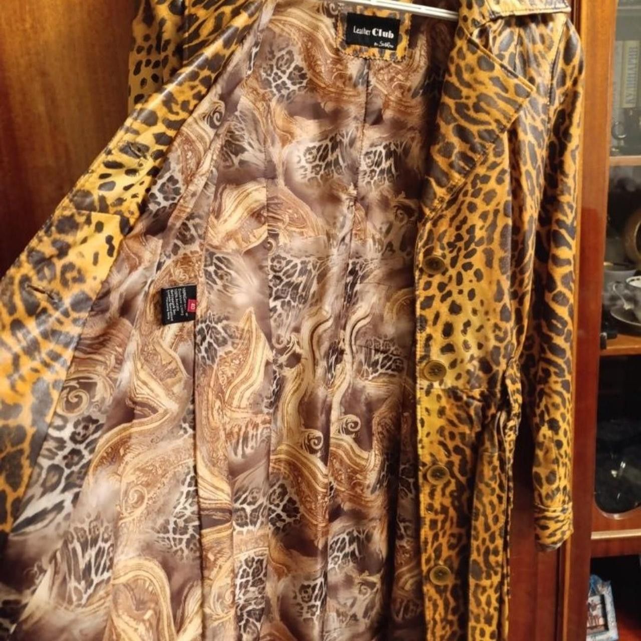Other Leopard leather trench coat sz S /40 like new condition Size S / US 4 / IT 40 - 2 Thumbnail