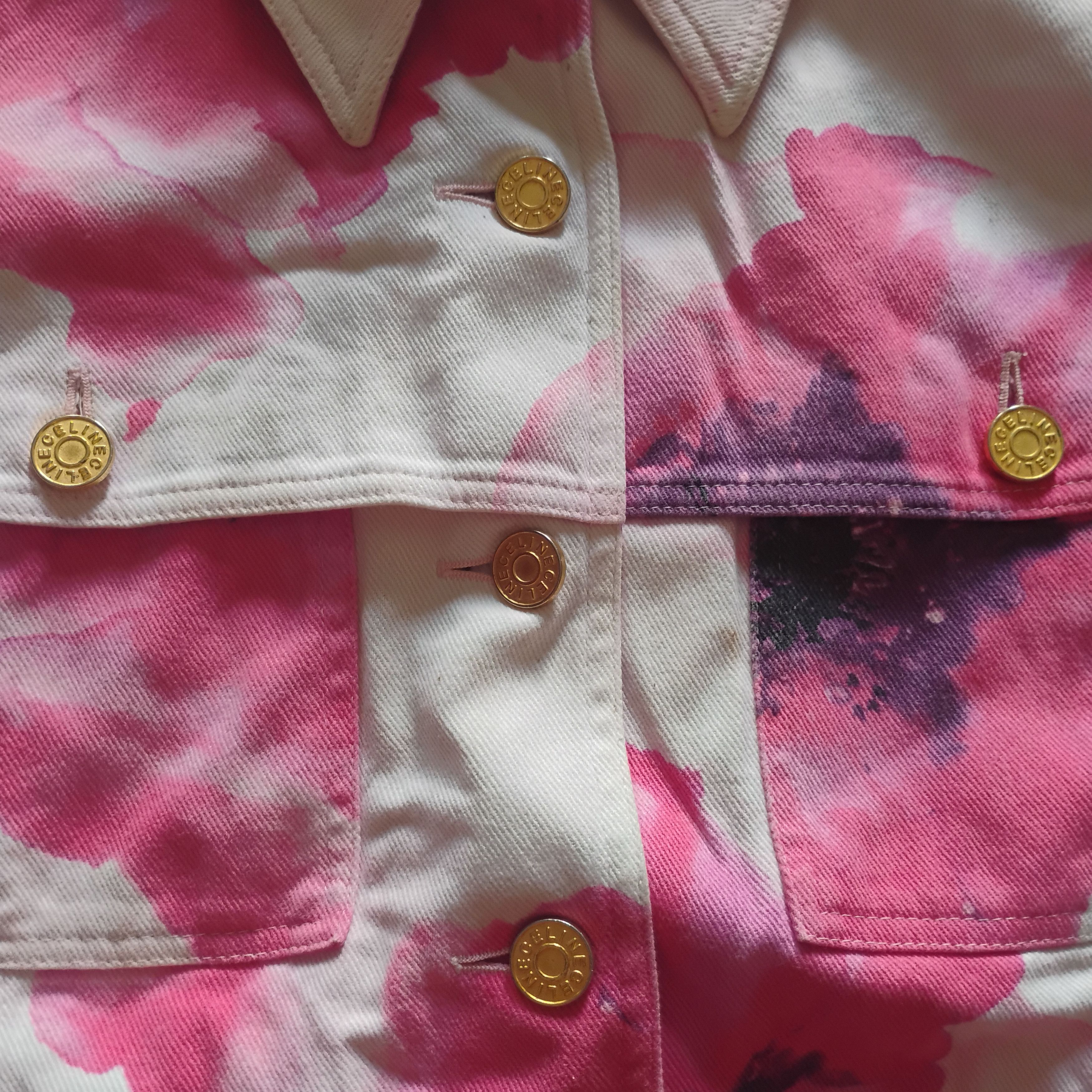 Celine Celine Tie Dye Denim Jacket Size S / US 4 / IT 40 - 4 Thumbnail