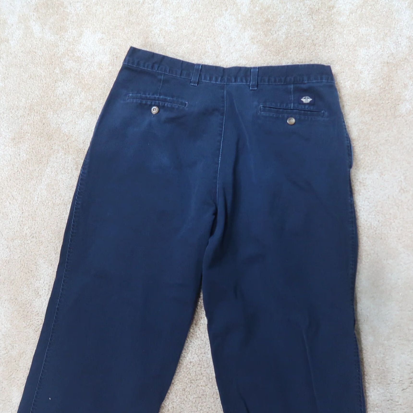 Dockers VINTAGE Dockers Khakis Pants Men 34x30 Blue Pleated Front Straight Leg 5-Pocket Size US 34 / EU 50 - 5 Thumbnail