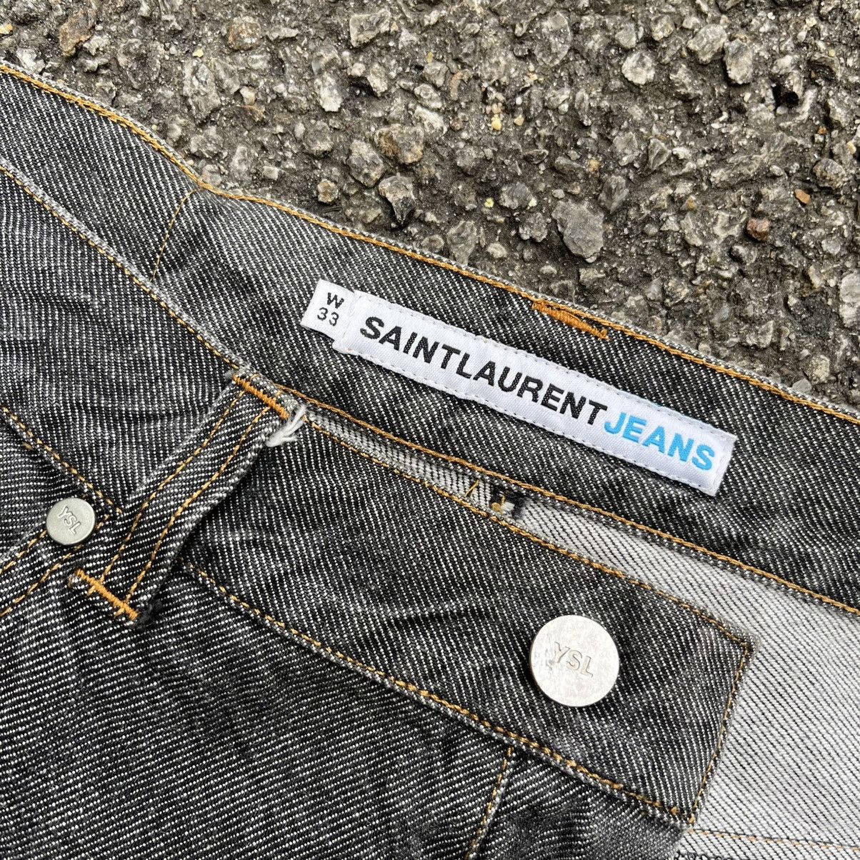 Saint Laurent Paris YSL Saint Laurent Paris Silver Denim Jeans Size US 32 / EU 48 - 10 Thumbnail