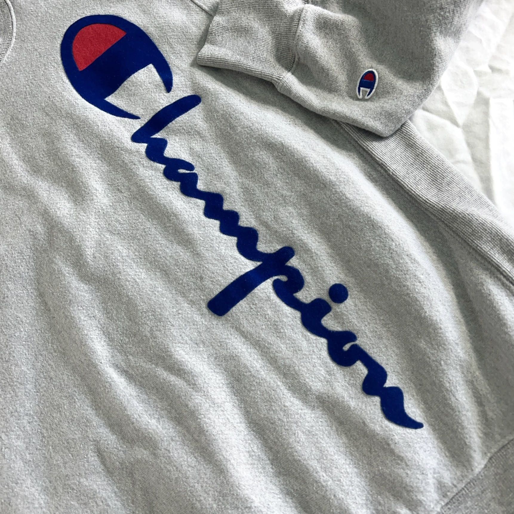 Champion VTG 90s Champion Reverse Weave Spellout Crewneck Gray Sweatshirt Men's Size M Size US M / EU 48-50 / 2 - 2 Thumbnail