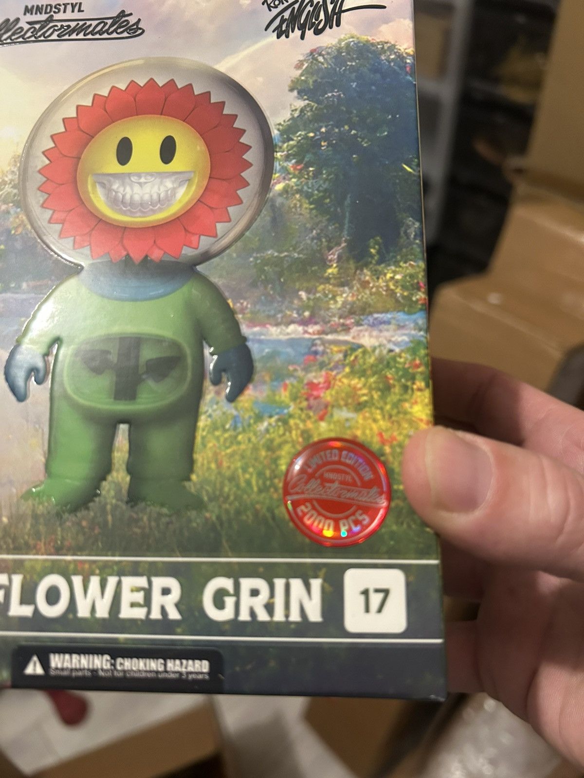 Mme.ロンイングリッシュ　SUNFLOWER GRIN フィギュア RON ENGLISH - Sun Flower Sculpture - Grin - Mixed media – LYNART STORE