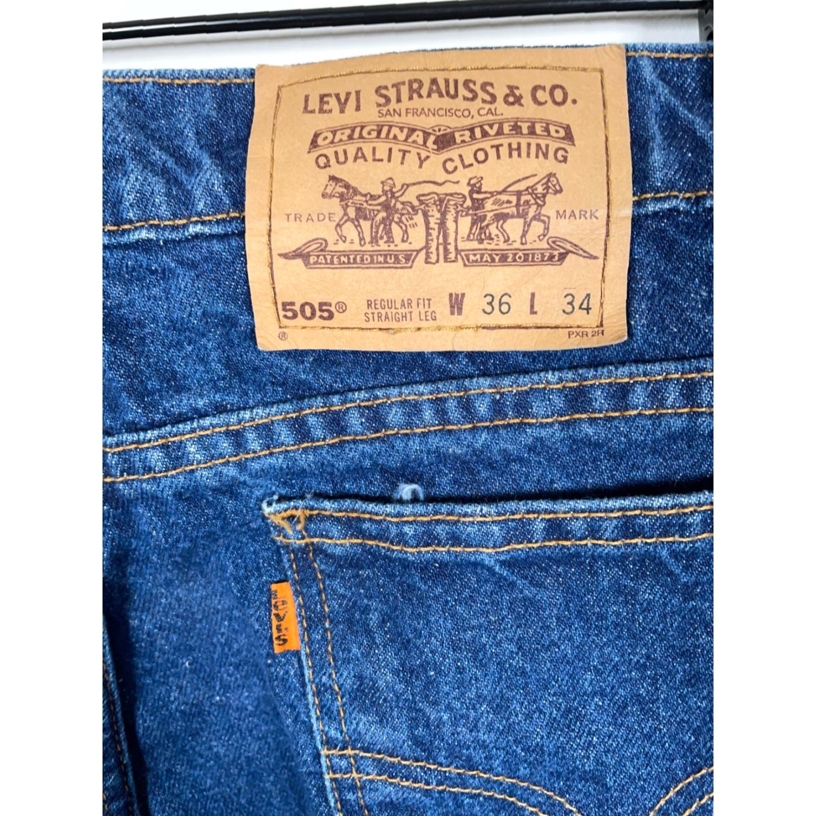 Levi's VINTAGE Levi's 505 Jeans Men 36 x 34 Blue Straight Size US 34 / EU 50 - 3 Thumbnail