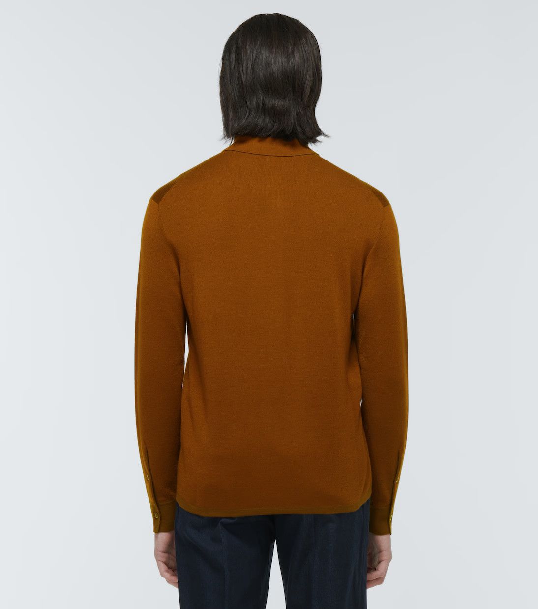 Loro Piana o1w1db10724 Cashmere and Silk Polo Sweater in Brown Size US XL / EU 56 / 4 - 4 Thumbnail