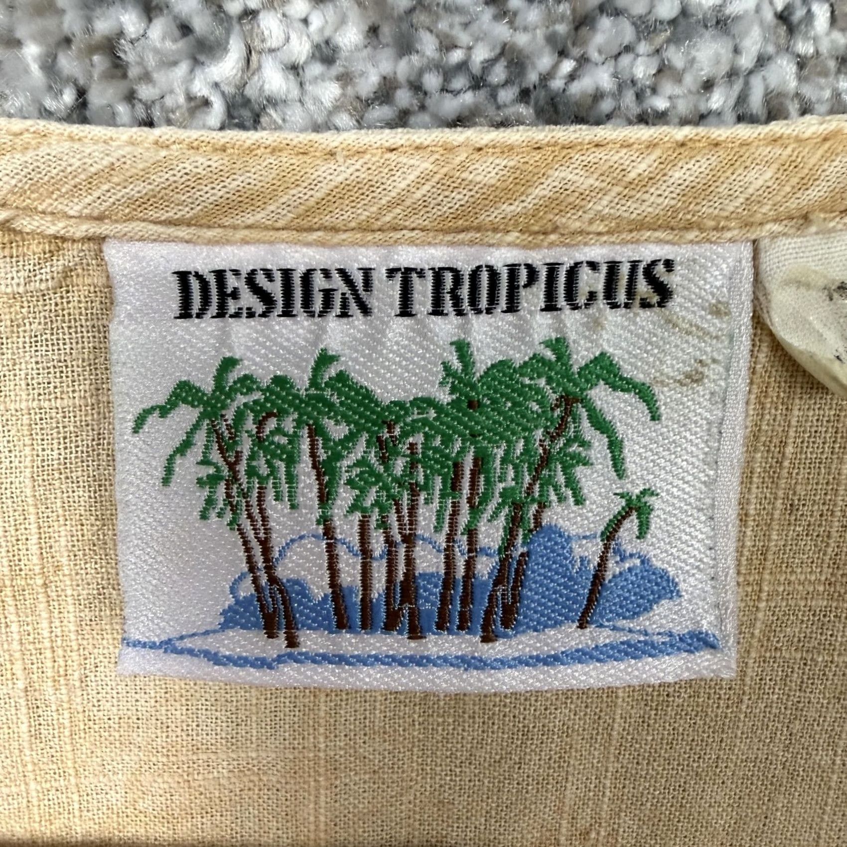 Vintage VINTAGE Design Tropicus T-Shirt Dress Womens 1X Plus Beige Flamingo Pocket Graphic 90s Beach Resort Casual Travel Size XL / US 12-14 / IT 48-50 - 4 Thumbnail