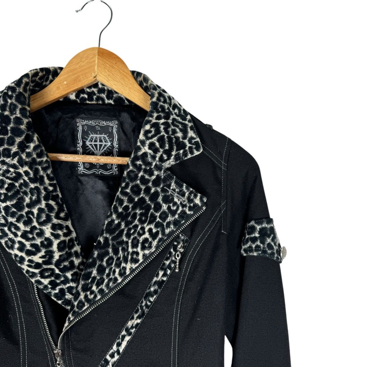 If Six Was Nine × Japanese Brand × Le Grande Bleu (L.G.B.) ☀️ALGONQUINS DOUBLE COLLAR LEOPARD JACKET Size S / US 4 / IT 40 - 4 Thumbnail