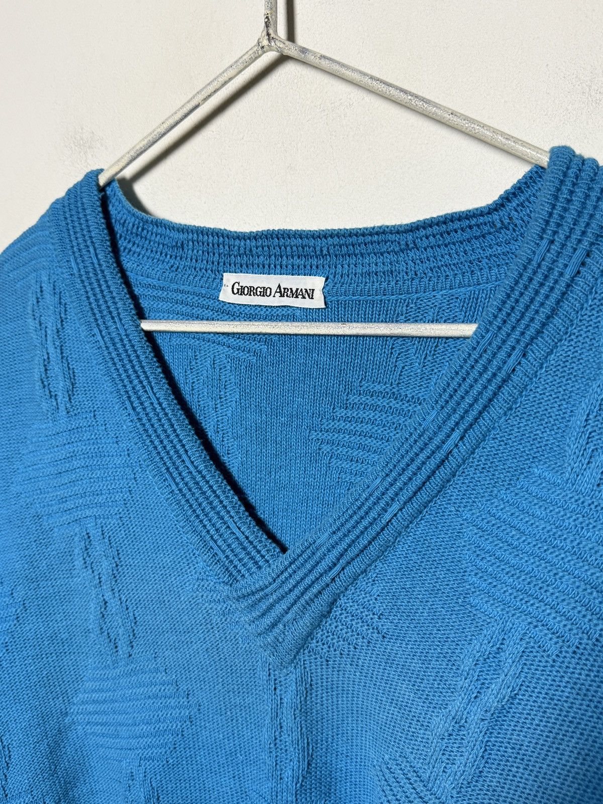 Giorgio Armani Vintage Giorgio Armani V-neck sweater erd chrome Size US M / EU 48-50 / 2 - 5 Thumbnail