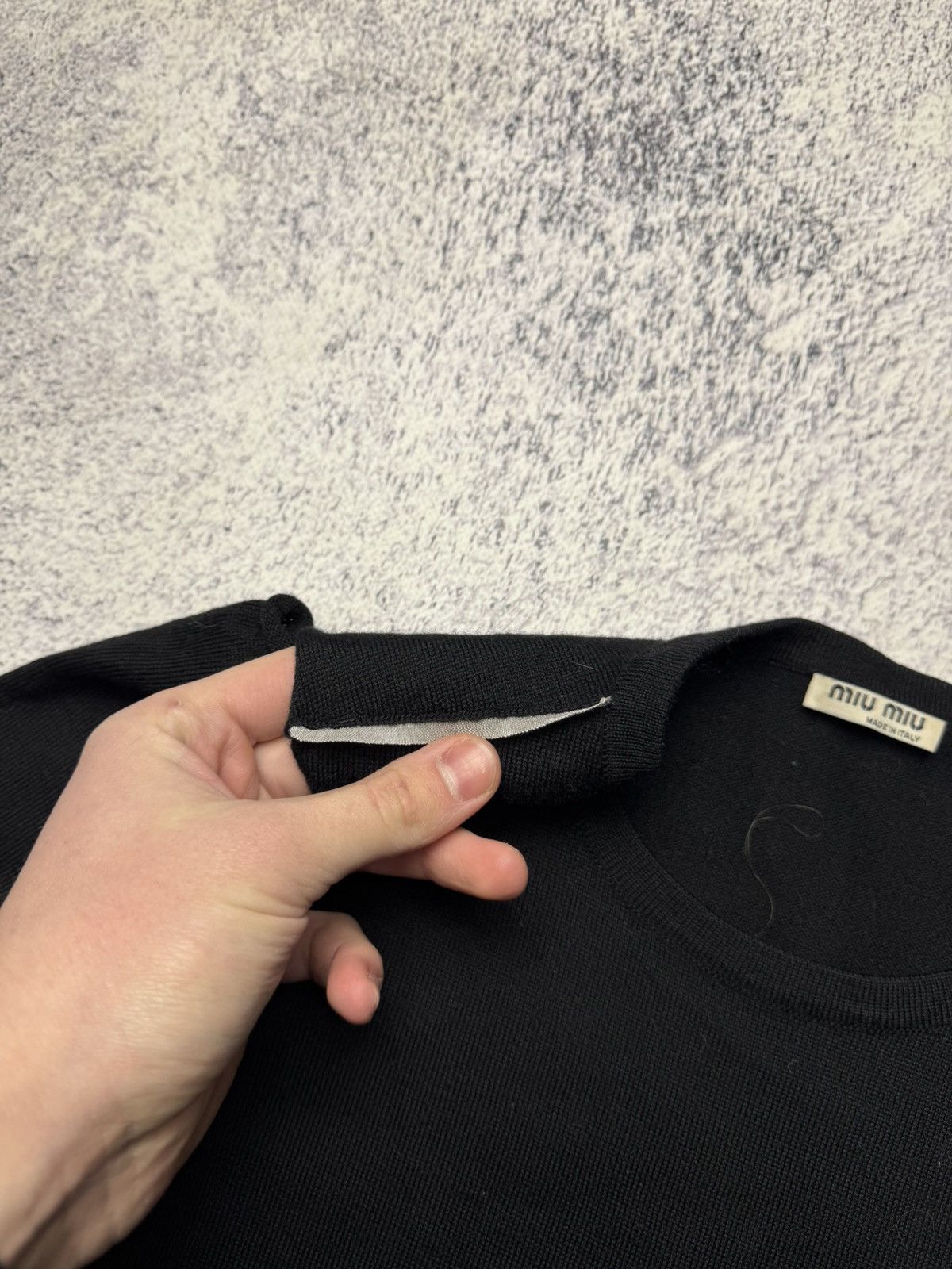 Miu Miu Miu Miu Black Knit Top – Made in Italy Size M / US 6-8 / IT 42-44 - 8 Thumbnail