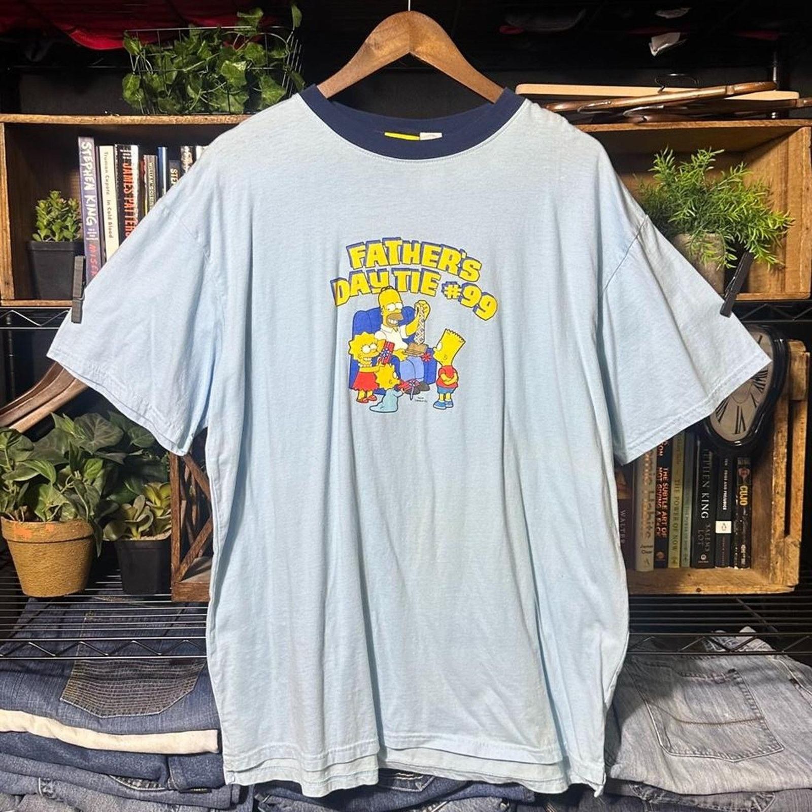 The Simpsons Vintage Y2K 2005 The Simpsons Funny Joke Tee XL Blue Shirt Size US XL / EU 56 / 4 - 1 Thumbnail