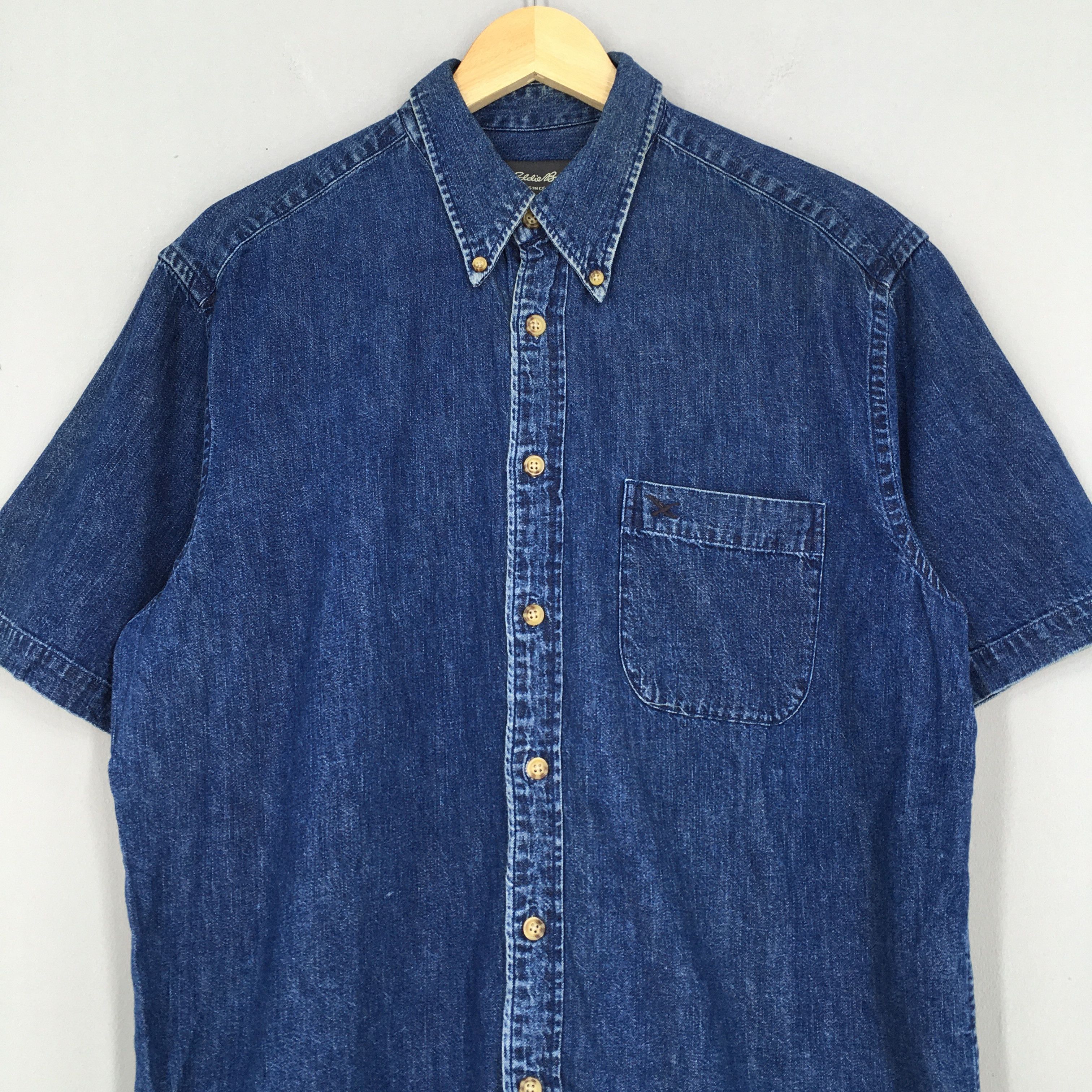 Eddie Bauer × Vintage Vintage Eddie Bauer Denim Shirt Medium Size US M / EU 48-50 / 2 - 2 Thumbnail