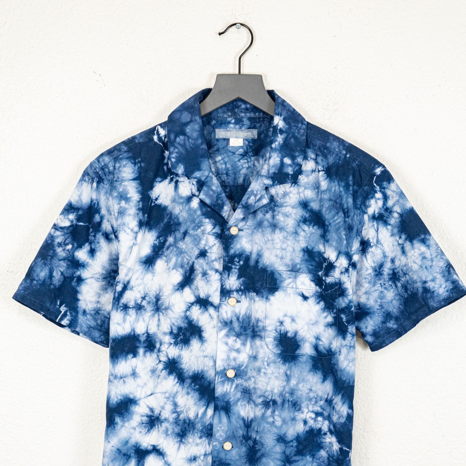 Outerknown Outerknown BBQ Camp Collar Tie Dyed Cotton Shirt Blue M Size US M / EU 48-50 / 2 - 3 Thumbnail