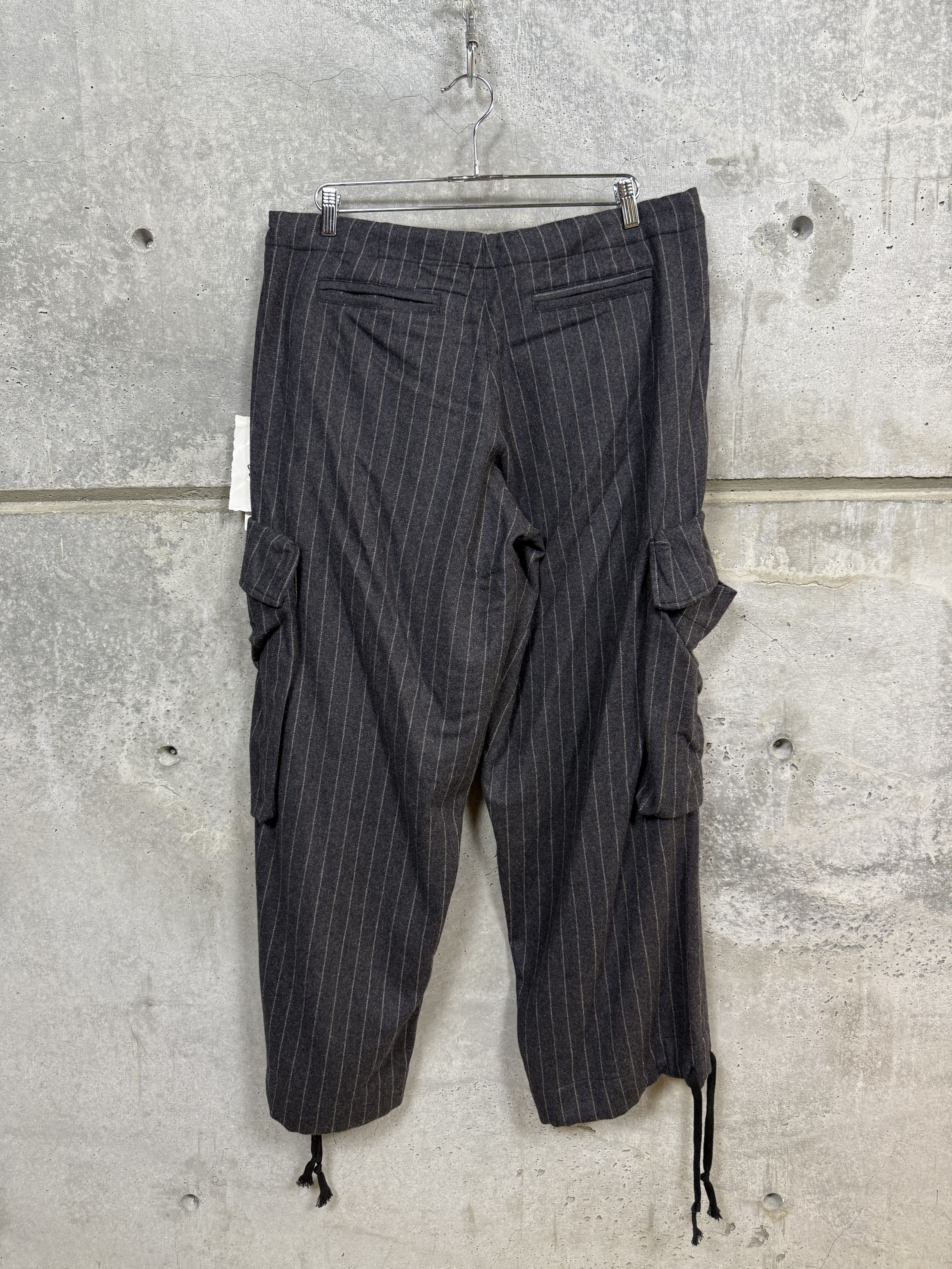 Greg Lauren $1050 Greg Lauren Pinstriped Wide-Leg Pants Size US 34 / EU 50 - 2 Thumbnail