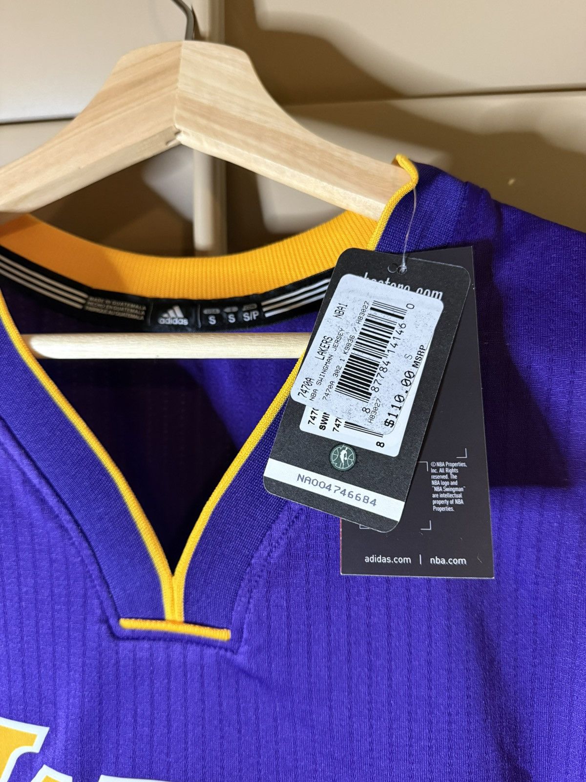 Adidas Authentic Adidas Kobe Bryant Lakers Away Swingman Jersey NWT Size US S / EU 44-46 / 1 - 3 Thumbnail