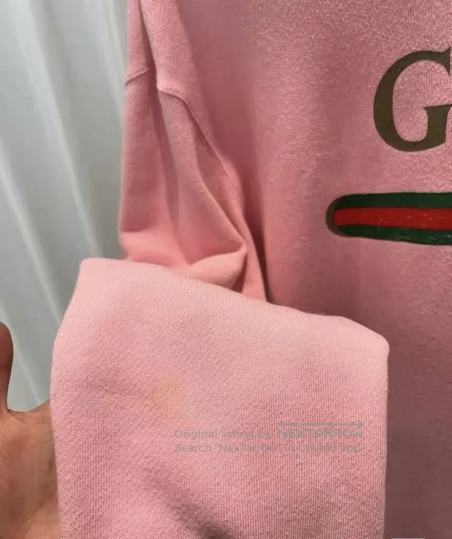 Gucci Gucci Pink Logo Embroidered Hoodie . Size US S / EU 44-46 / 1 - 5 Thumbnail