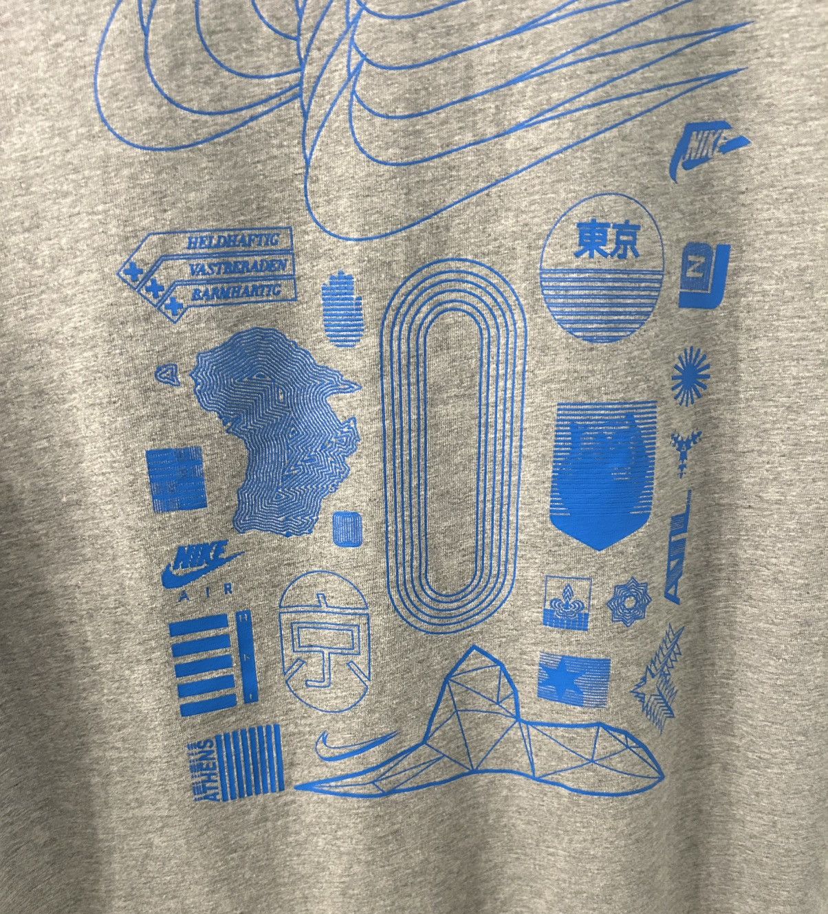 Nike Nike Sportswear Worldwide Globe SS Tee Mens Grey T-shirt M Size US M / EU 48-50 / 2 - 9 Thumbnail